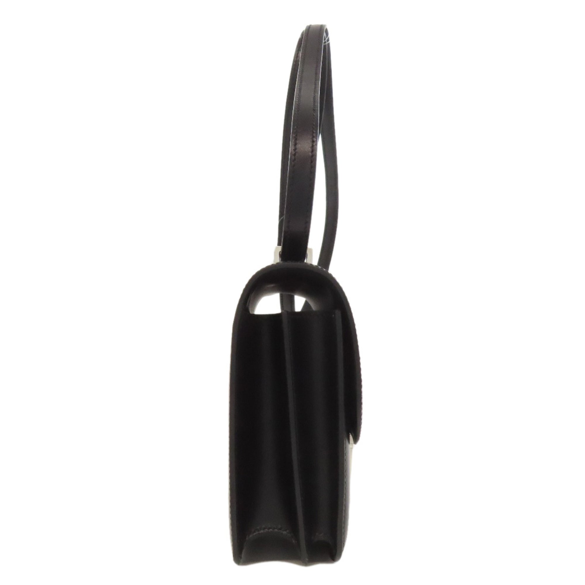 Hermes Black Leather Shoulder Bag (Pre-Owned)