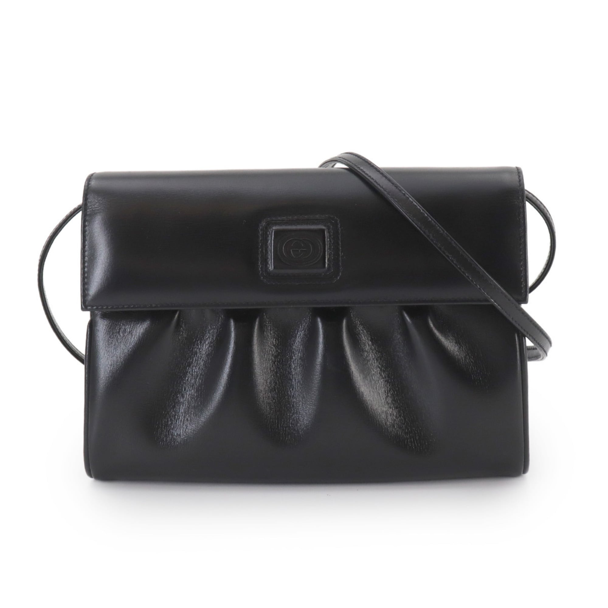Gucci Black Leather Handbag Shoulder Bag (Pre-Owned)