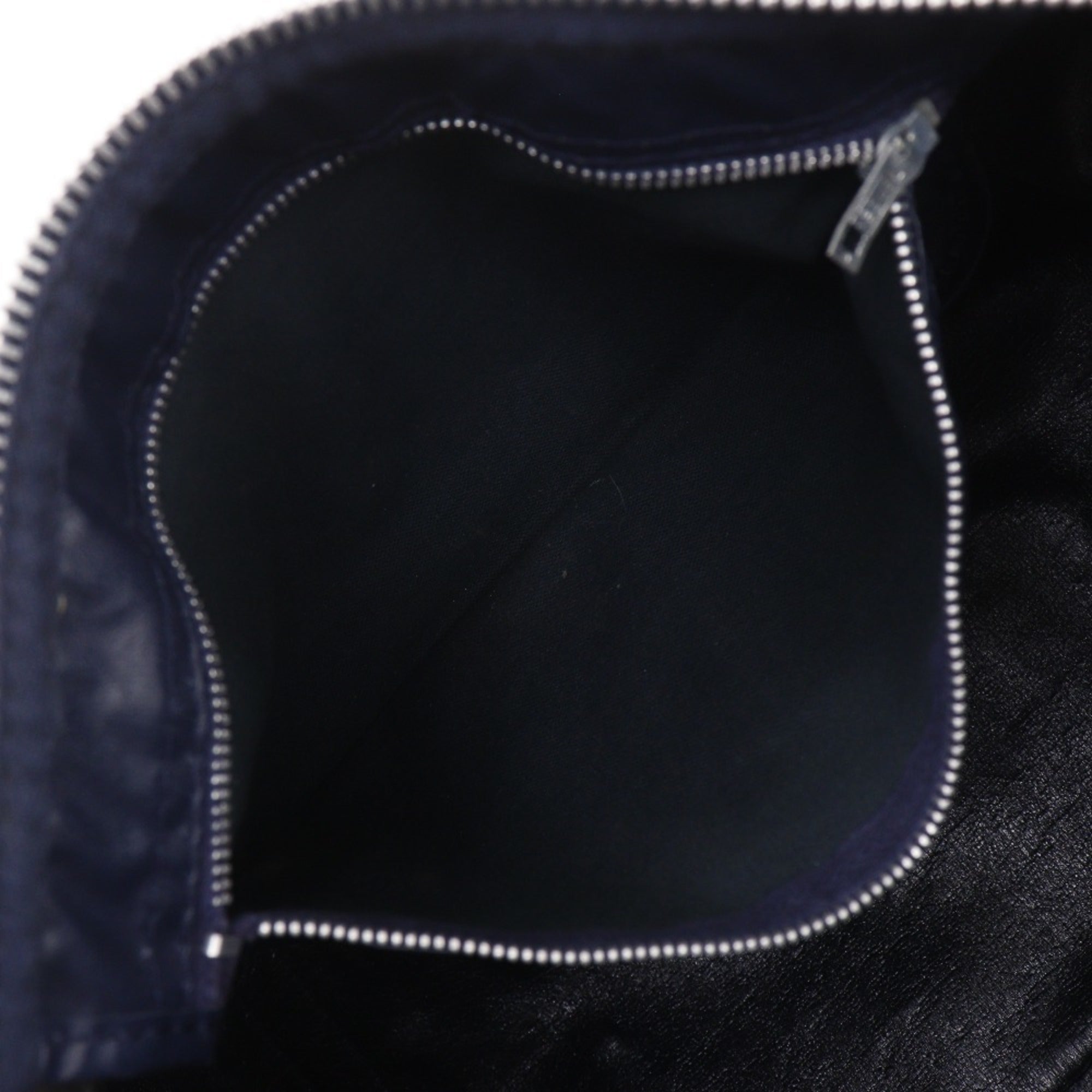Christian Dior Navy Canvas Boston Bag Handbag (Pre-Owned)
