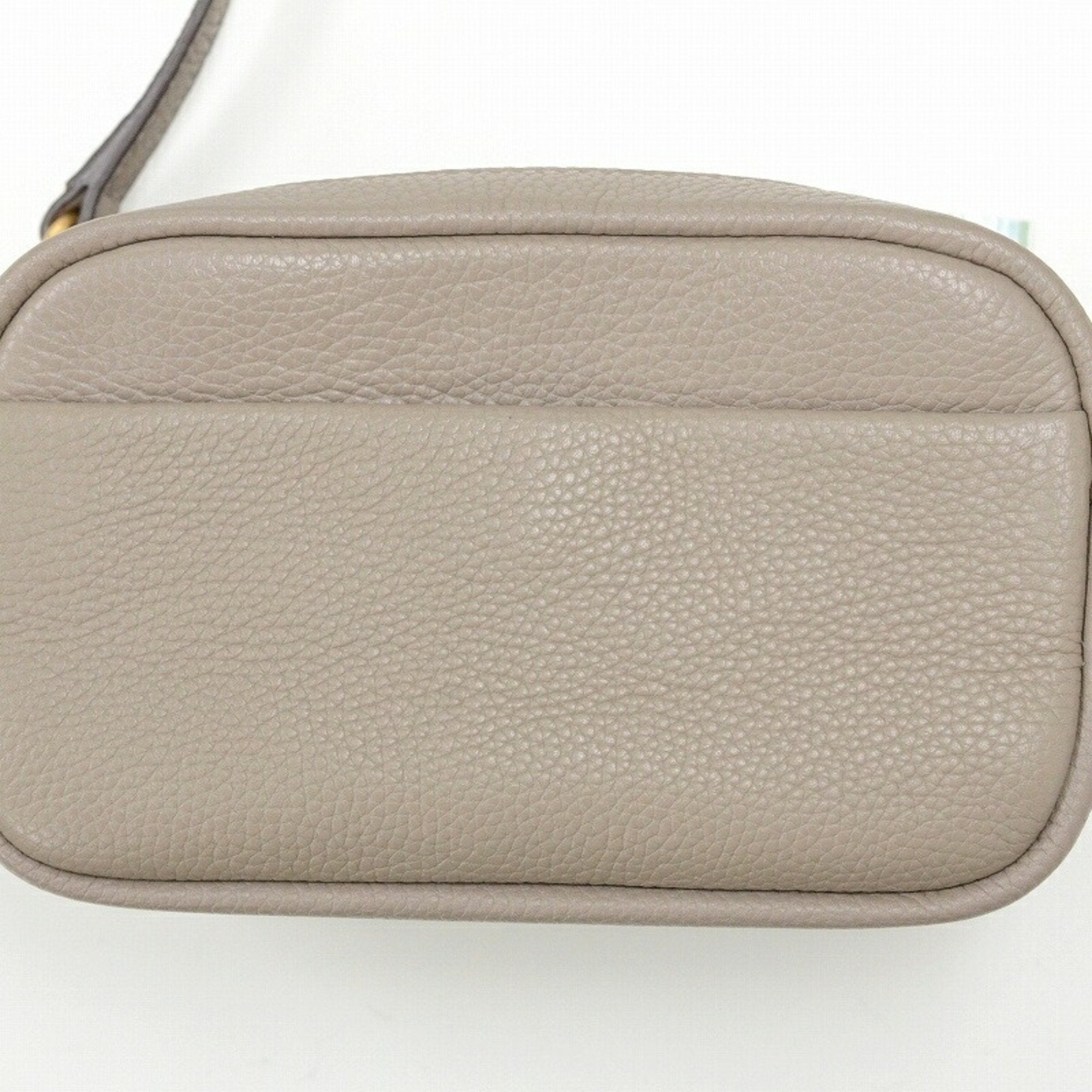 Tory Burch Grayish Leather Shoulder Bag (Pre-Owned)