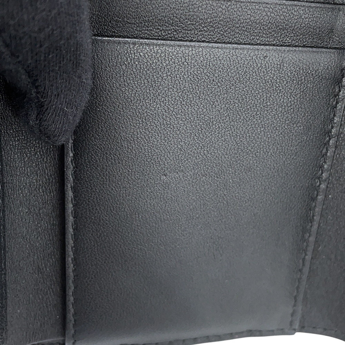 Christian Dior Black Leather Wallet (Tri-Fold) (Pre-Owned)