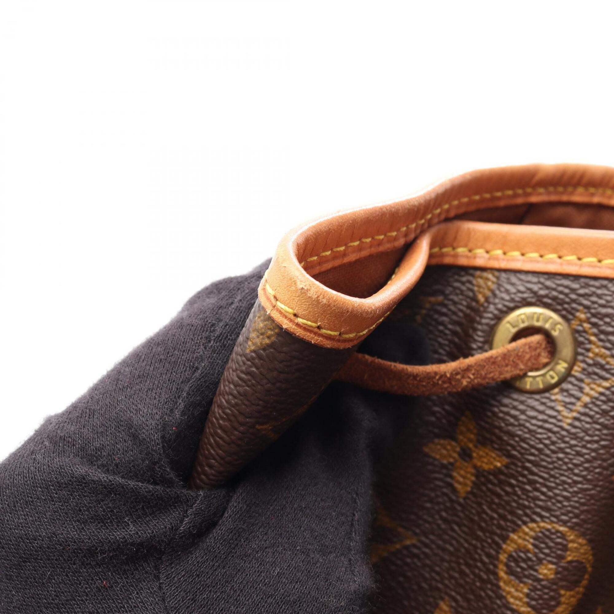 Louis Vuitton Brown Coated Canvas Leather Backpack Handbag (Pre-Owned)