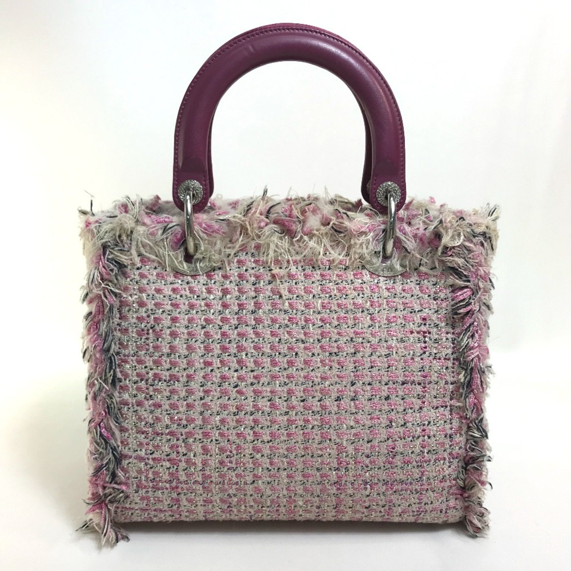 Christian Dior Pink Tweed Handbag (Pre-Owned)