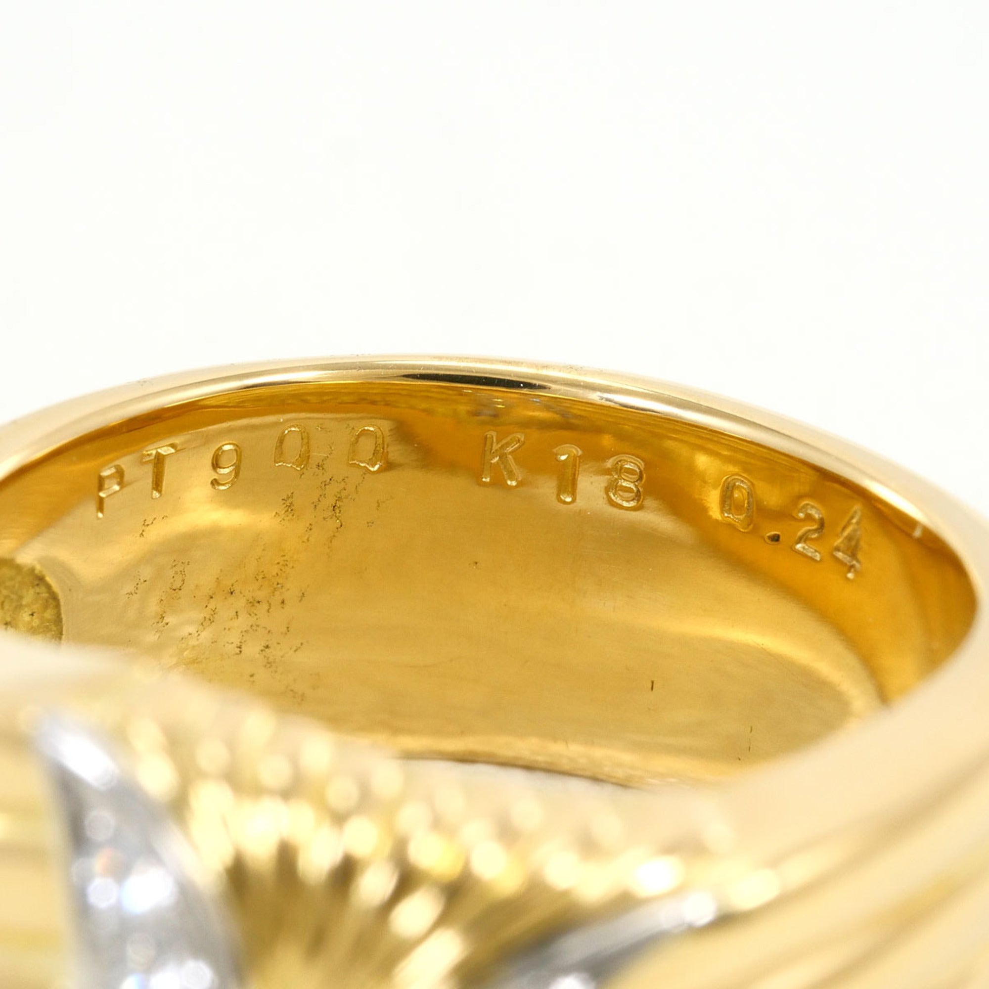 Unbranded Platinum Yellow Gold Yellow Gold (18K) Platinum 900 Band Ring (Pre-Owned)