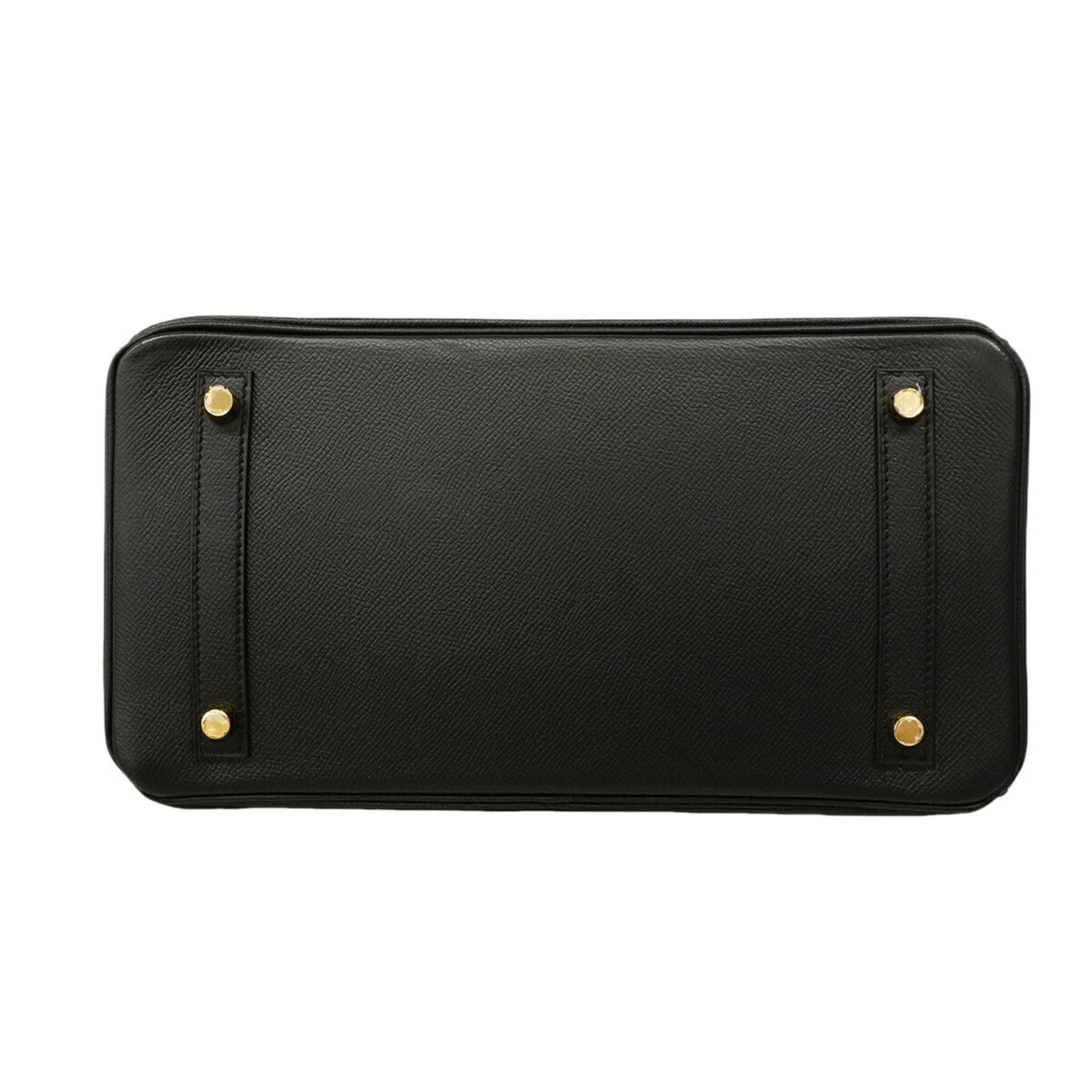 Hermes Black Leather Handbag (Pre-Owned)