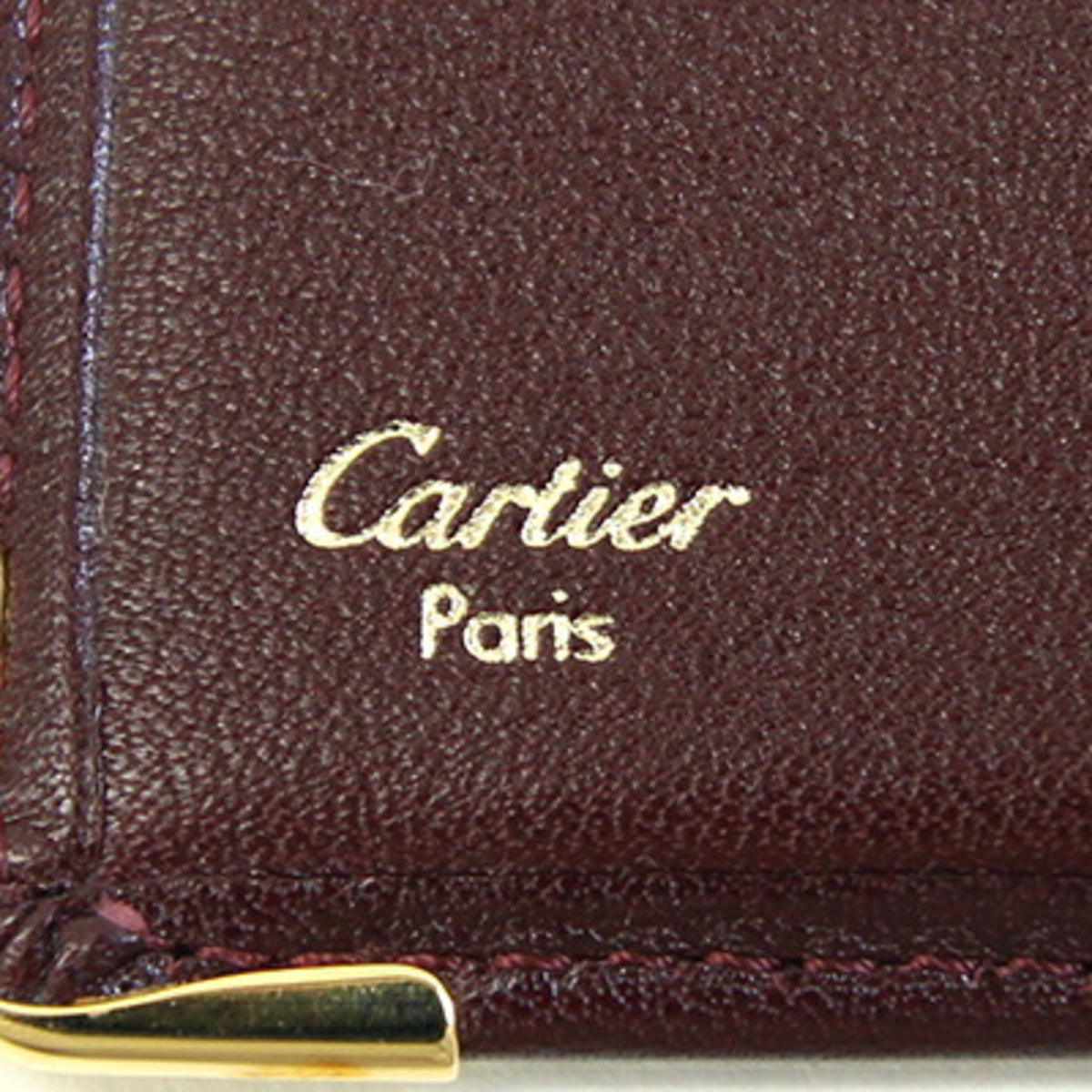 Cartier Must Bordeaux Leather Wallet (Bi-Fold) (Pre-Owned)