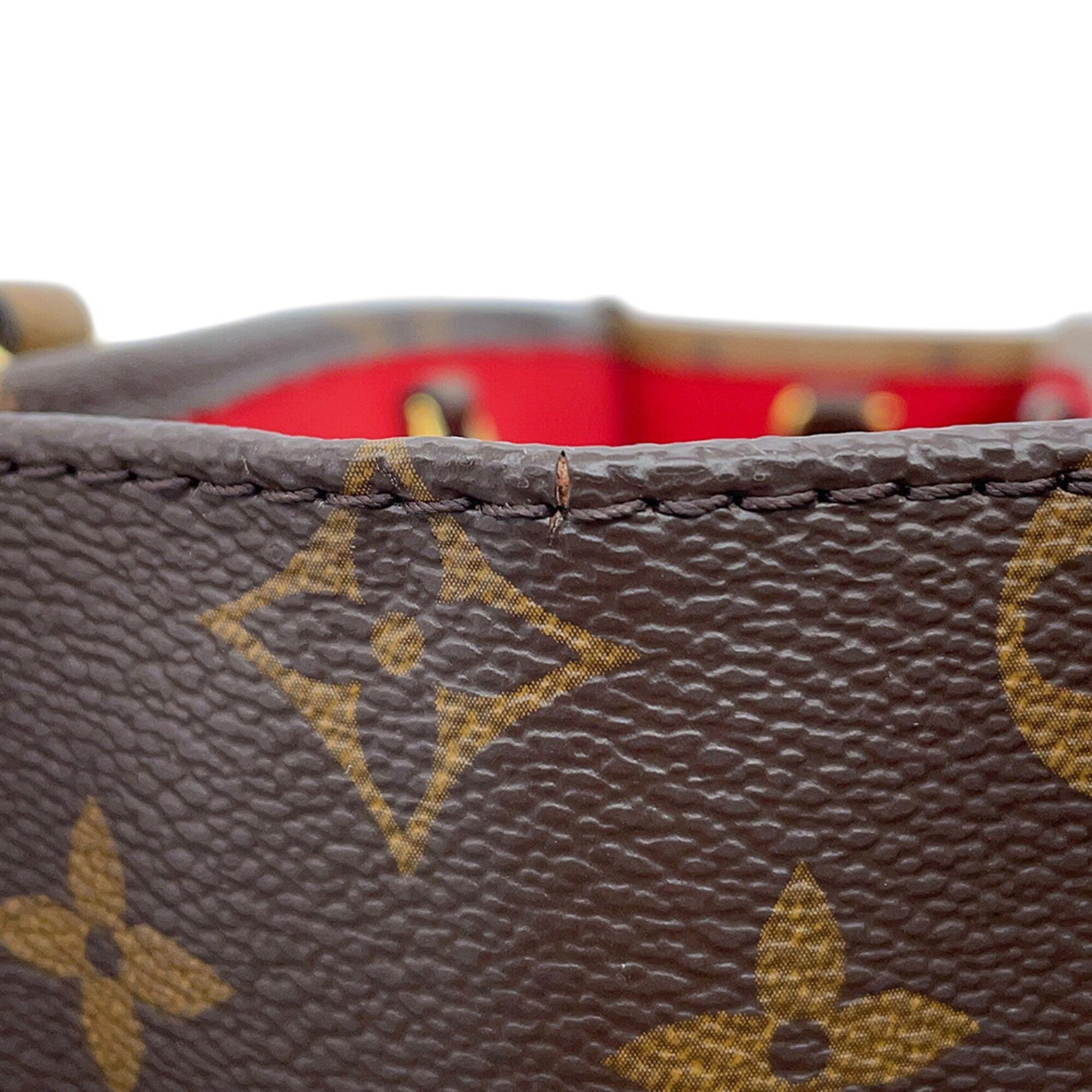 Louis Vuitton Red Color Monogram Reverse Handbag (Pre-Owned)