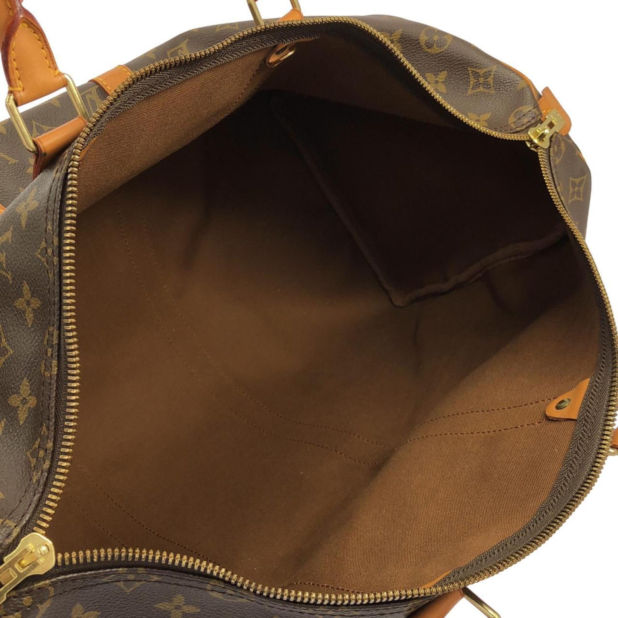 Louis Vuitton Marron Coated Canvas Boston Bag (Pre-Owned)