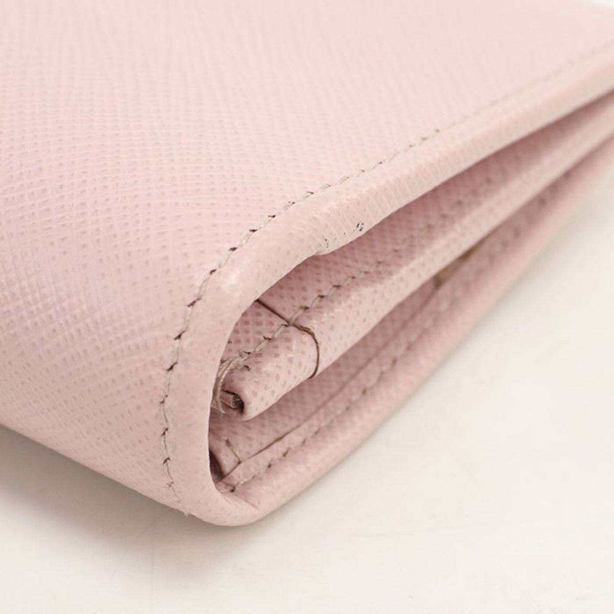 Prada Pink Leather Long Wallet (Bi-Fold) (Pre-Owned)