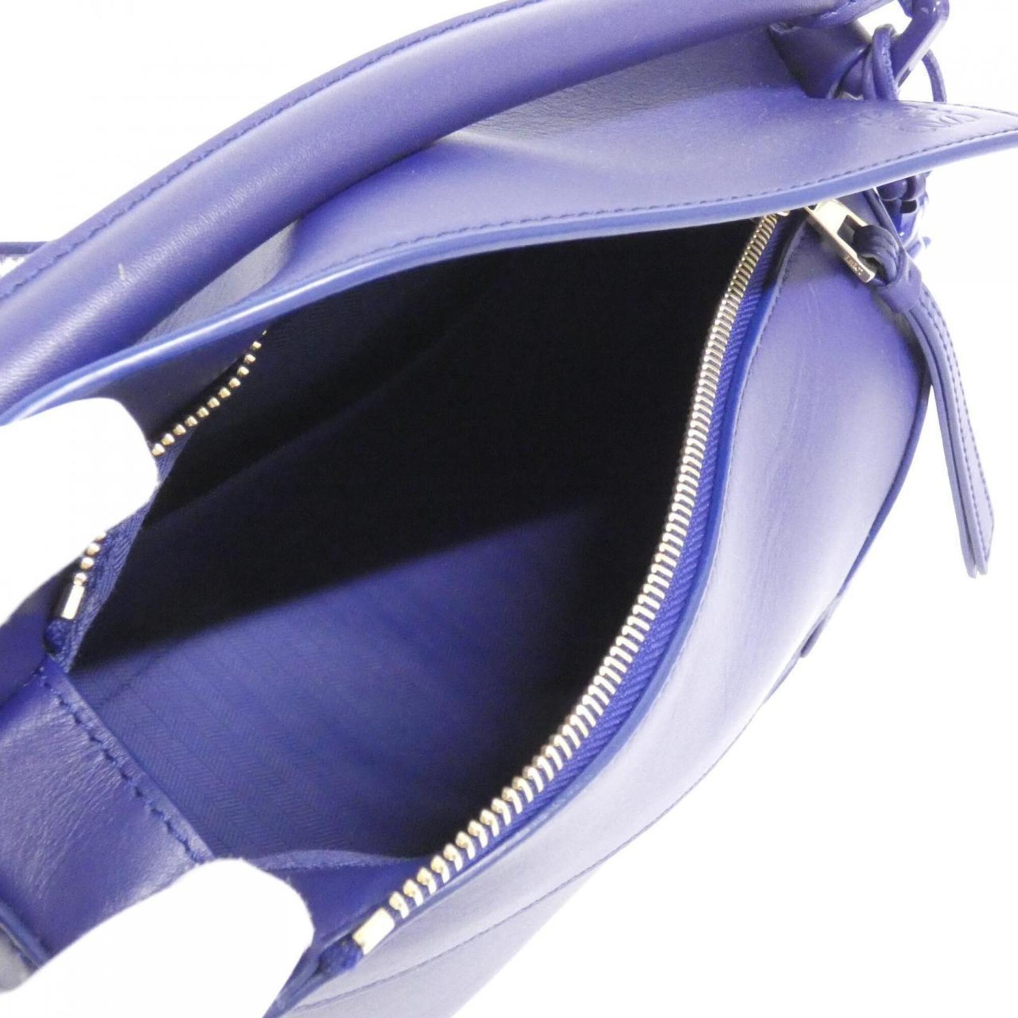Loewe Deep Purple Purple Leather Handbag (Pre-Owned)