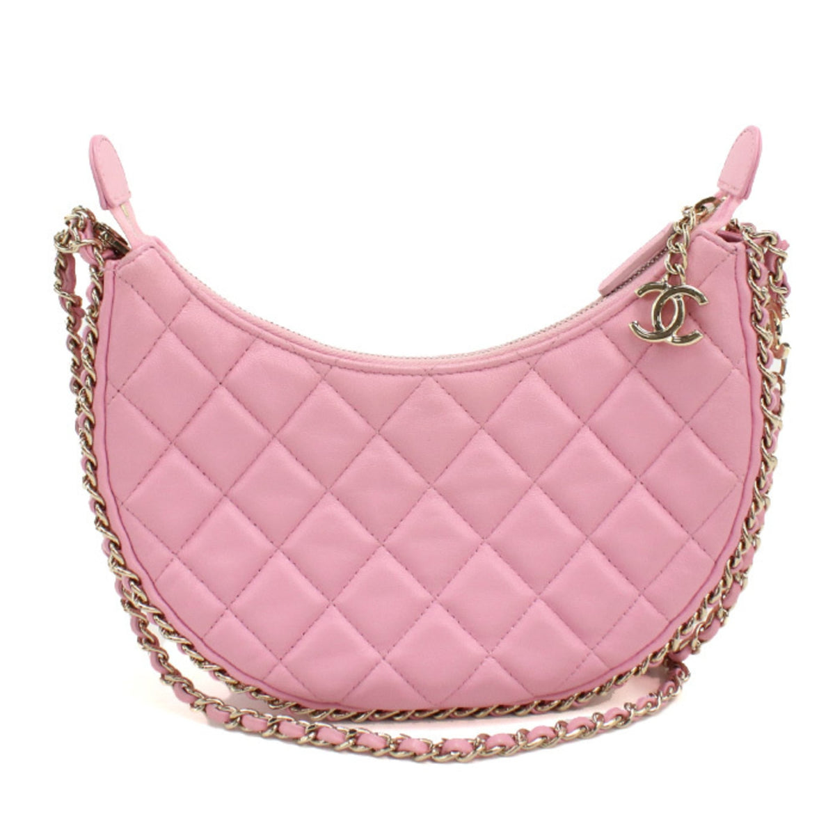 Chanel Pink Leather Shoulder Bag (Pre-Owned)