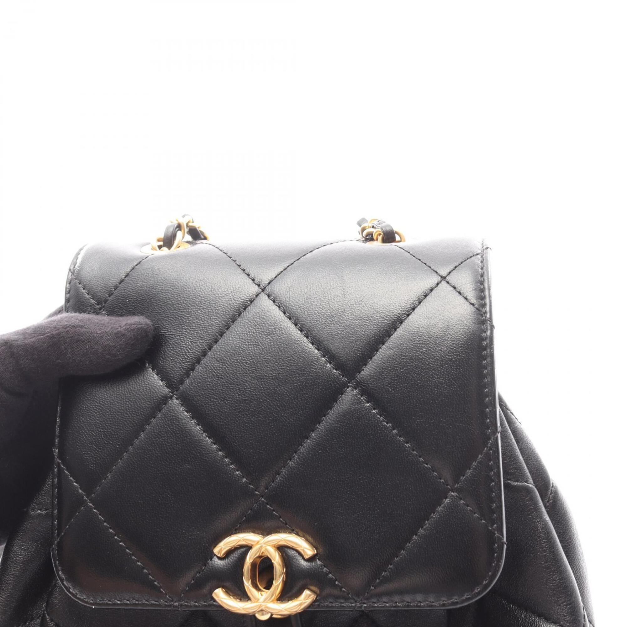 Chanel Black Leather Backpack (Pre-Owned)