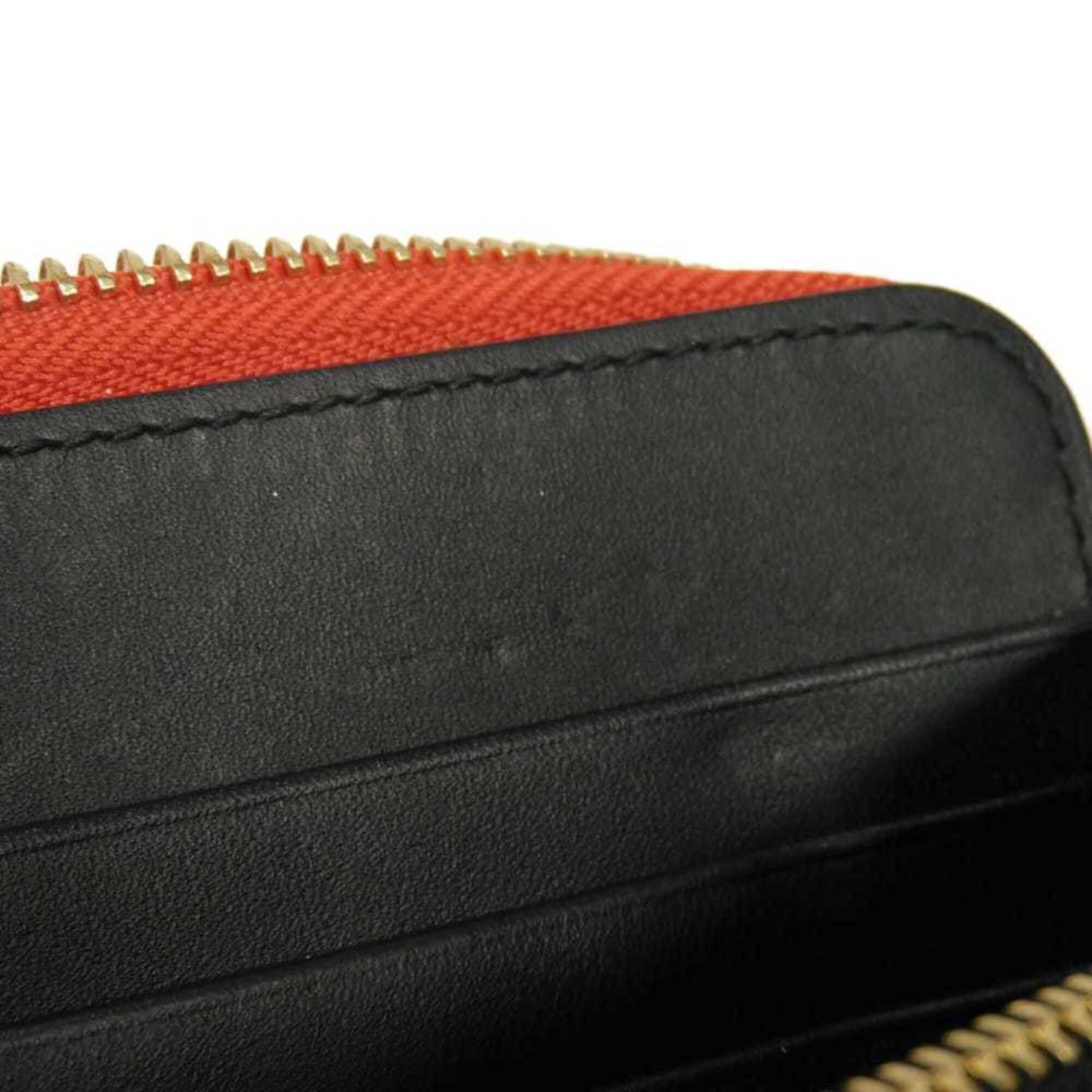 Loewe Red Color Leather Long Wallet (Bi-Fold) (Pre-Owned)