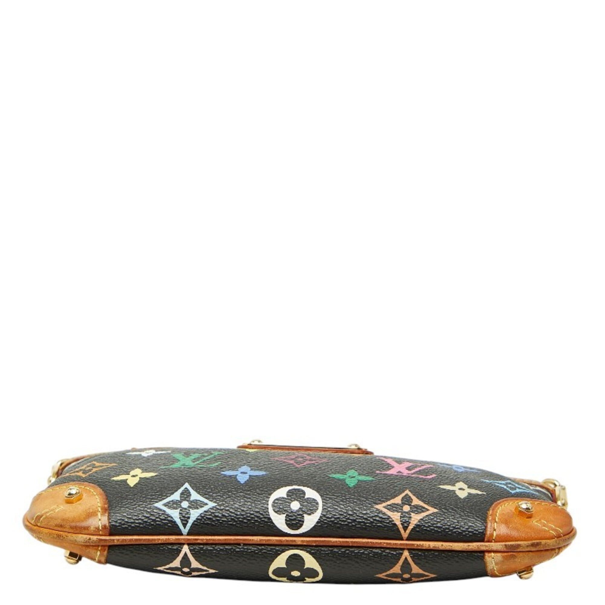 Louis Vuitton Black Monogram Multi-Color Noir Pvc Handbag Pochette Pouch (Pre-Owned)