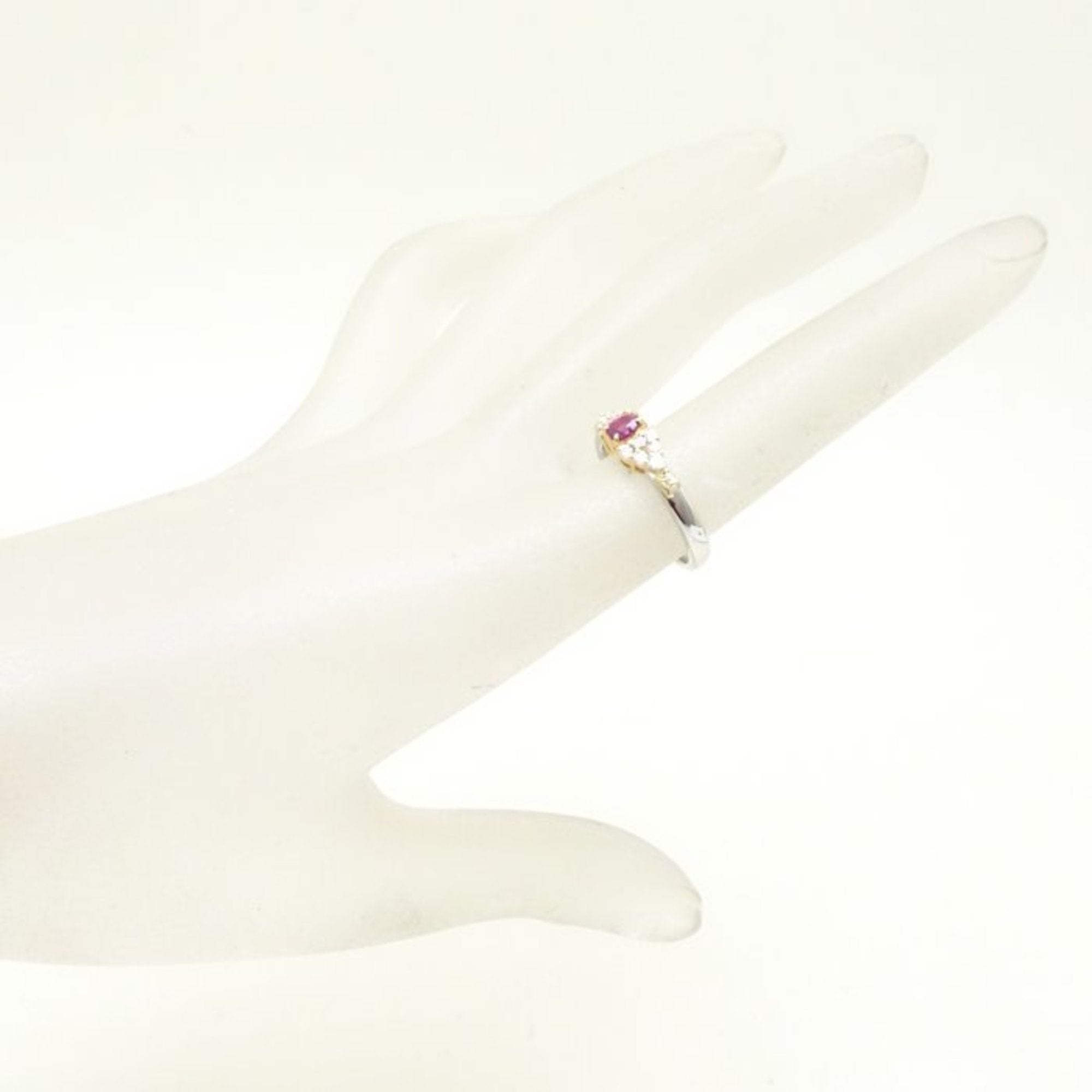 Celine Yellow Platinum 900 Band Ring (Pre-Owned)