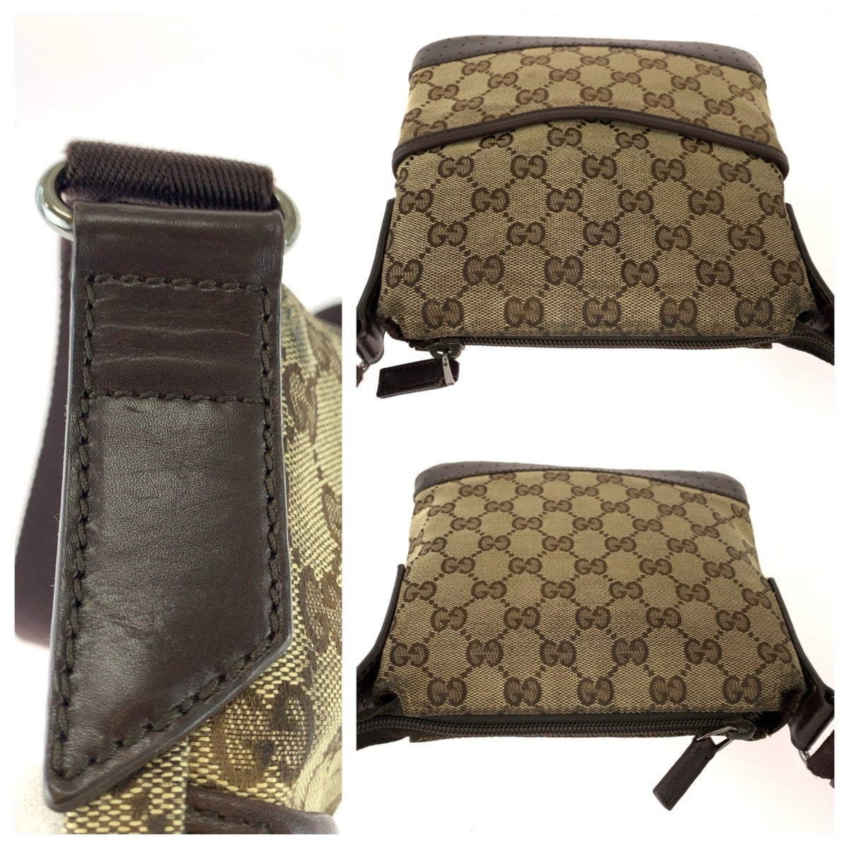 Gucci Brown Gg Canvas Pochette Shoulder Bag (Pre-Owned)