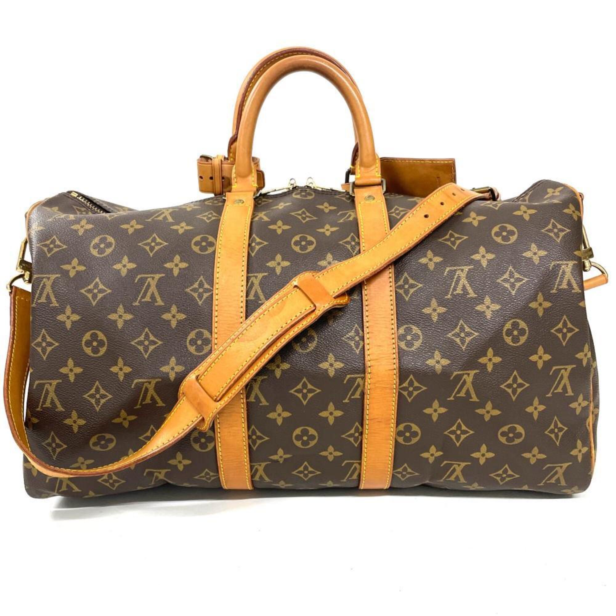 Louis Vuitton Brown Monogram Canvas Boston Bag (Pre-Owned)
