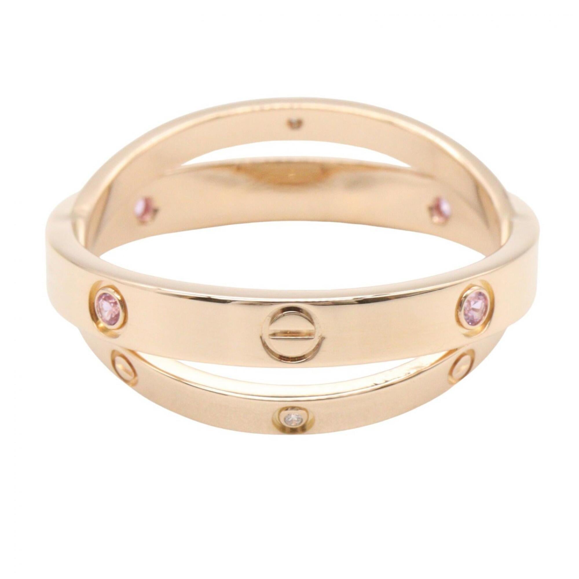 Cartier Gold Clear Pink Band Ring (Pre-Owned)