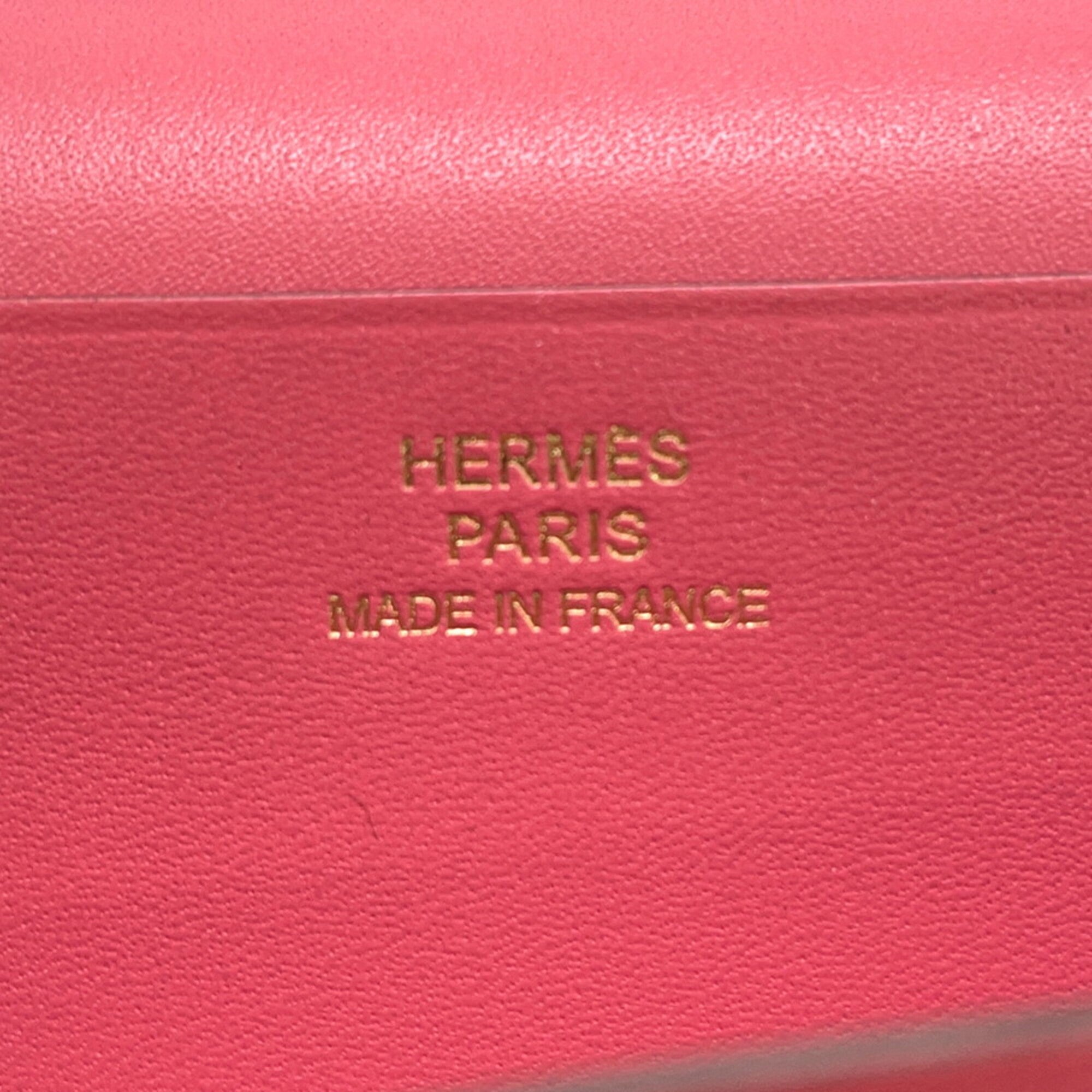 Hermes Tadelakt Leather Long Wallet (Bi-Fold) (Pre-Owned)