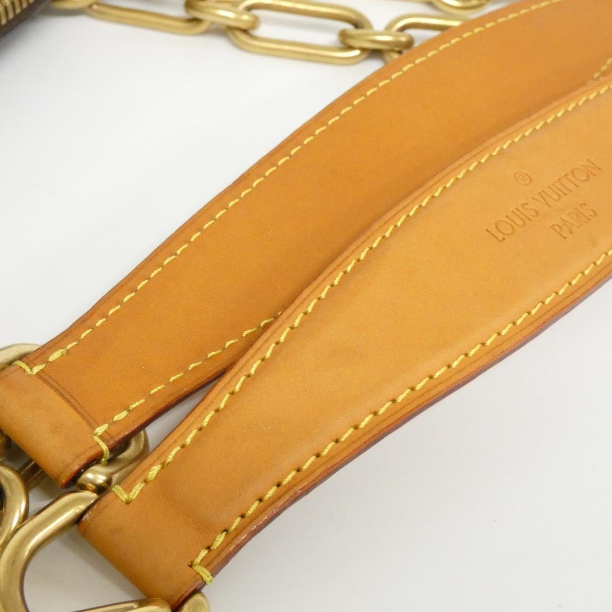 Louis Vuitton Marron Coated Canvas Handbag Shoulder Bag (Pre-Owned)