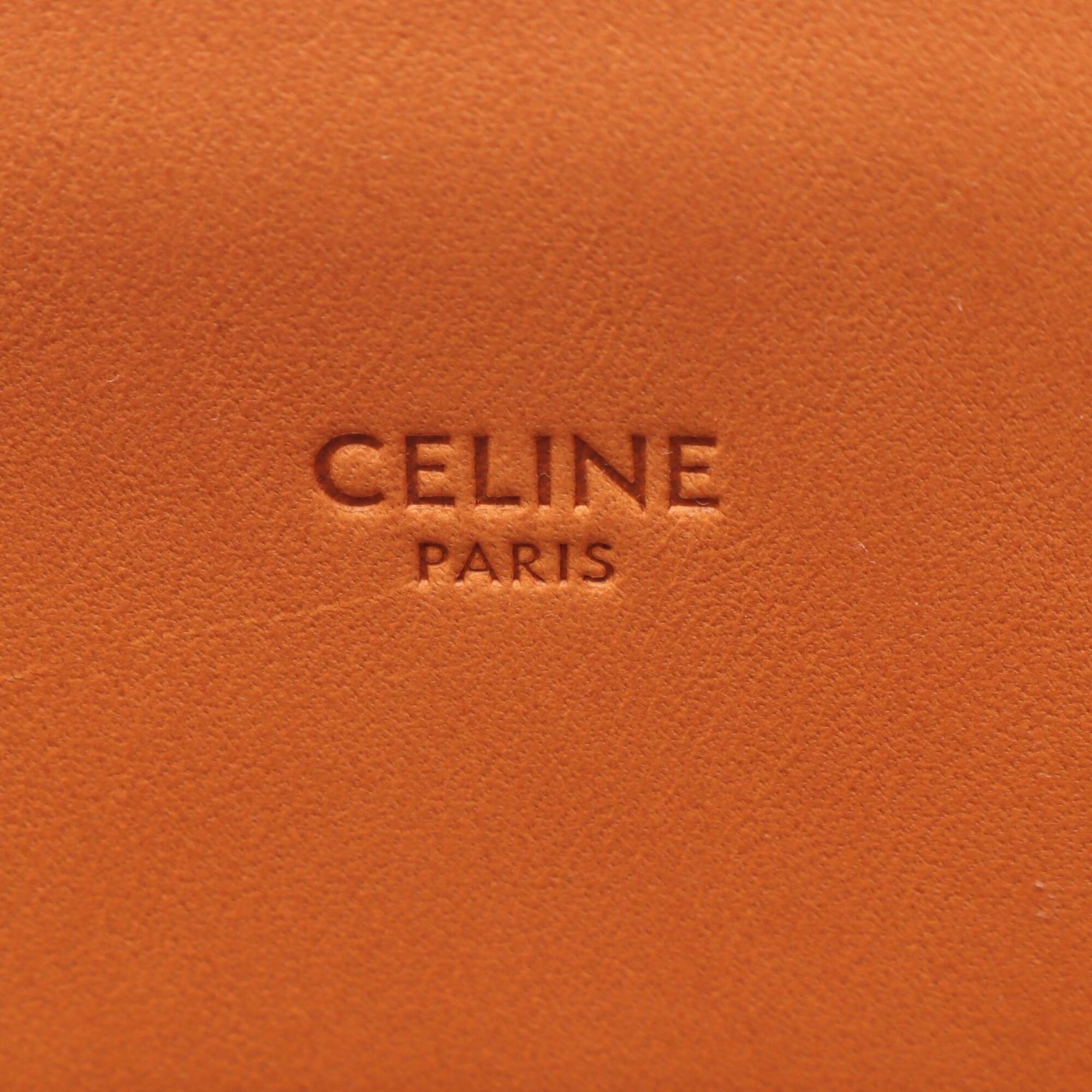 Celine Brown White Canvas Leather Handbag Tote Bag (Pre-Owned)