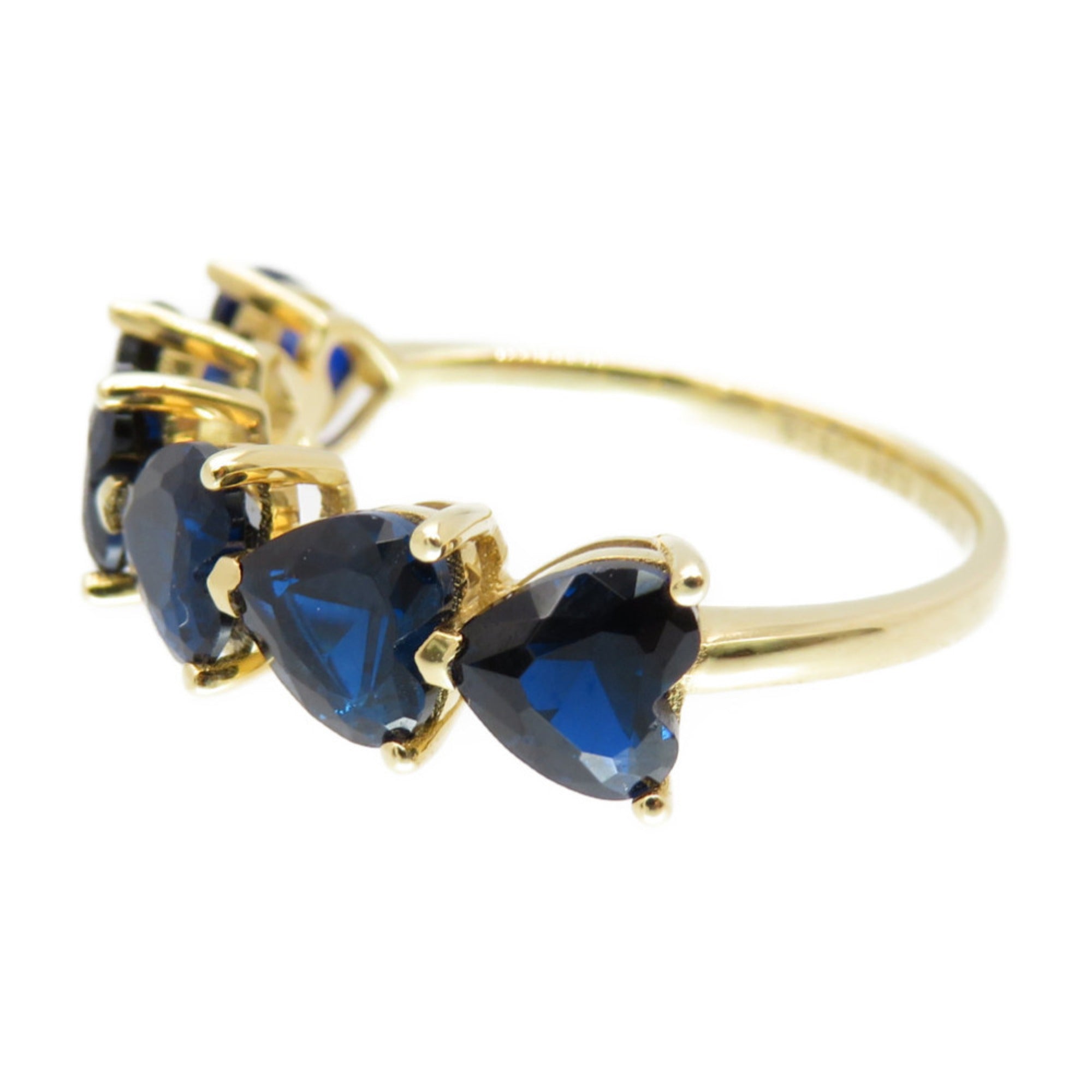 Tiffany Heart Gold Blue Yellow Gold (18K) Band Ring (Pre-Owned)