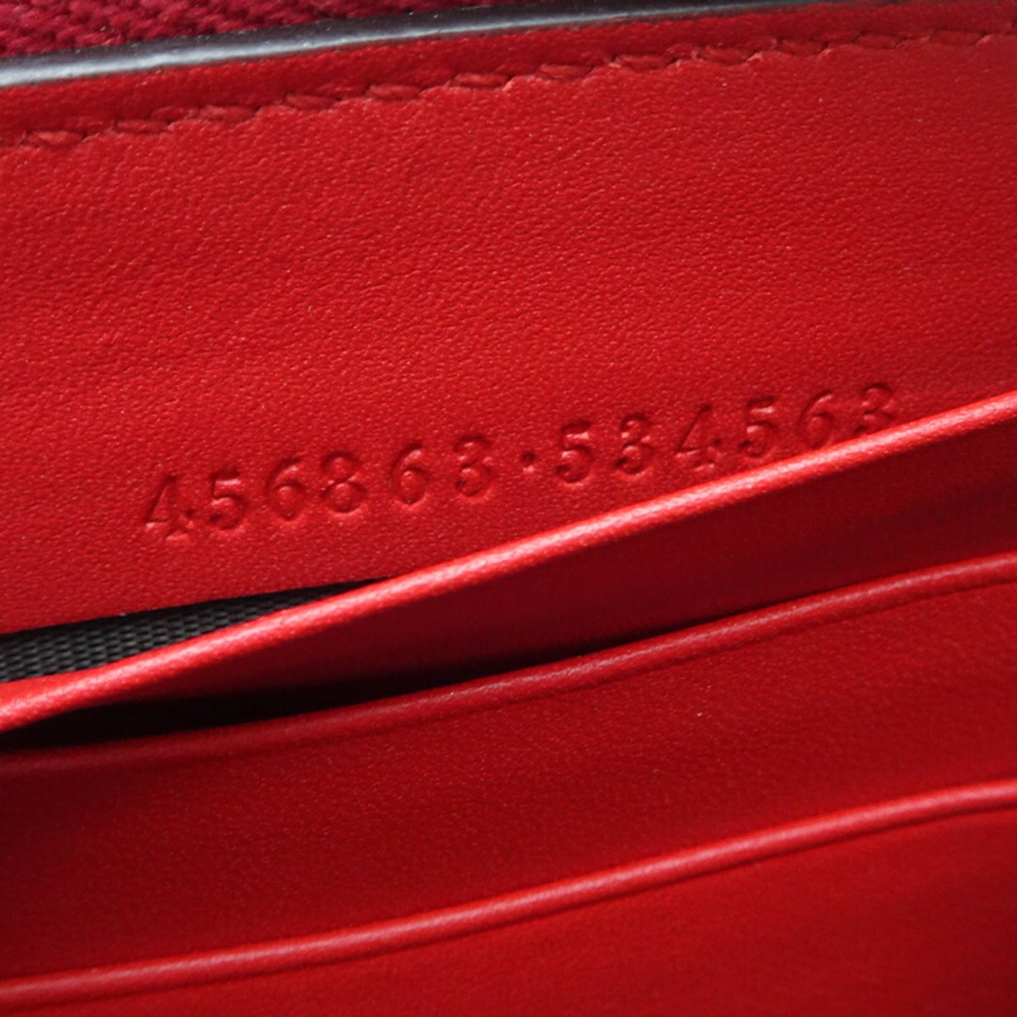 Gucci Beige Green Khaki Red Color Gg Supreme Long Bill Wallet (Bi-Fold) (Pre-Owned)