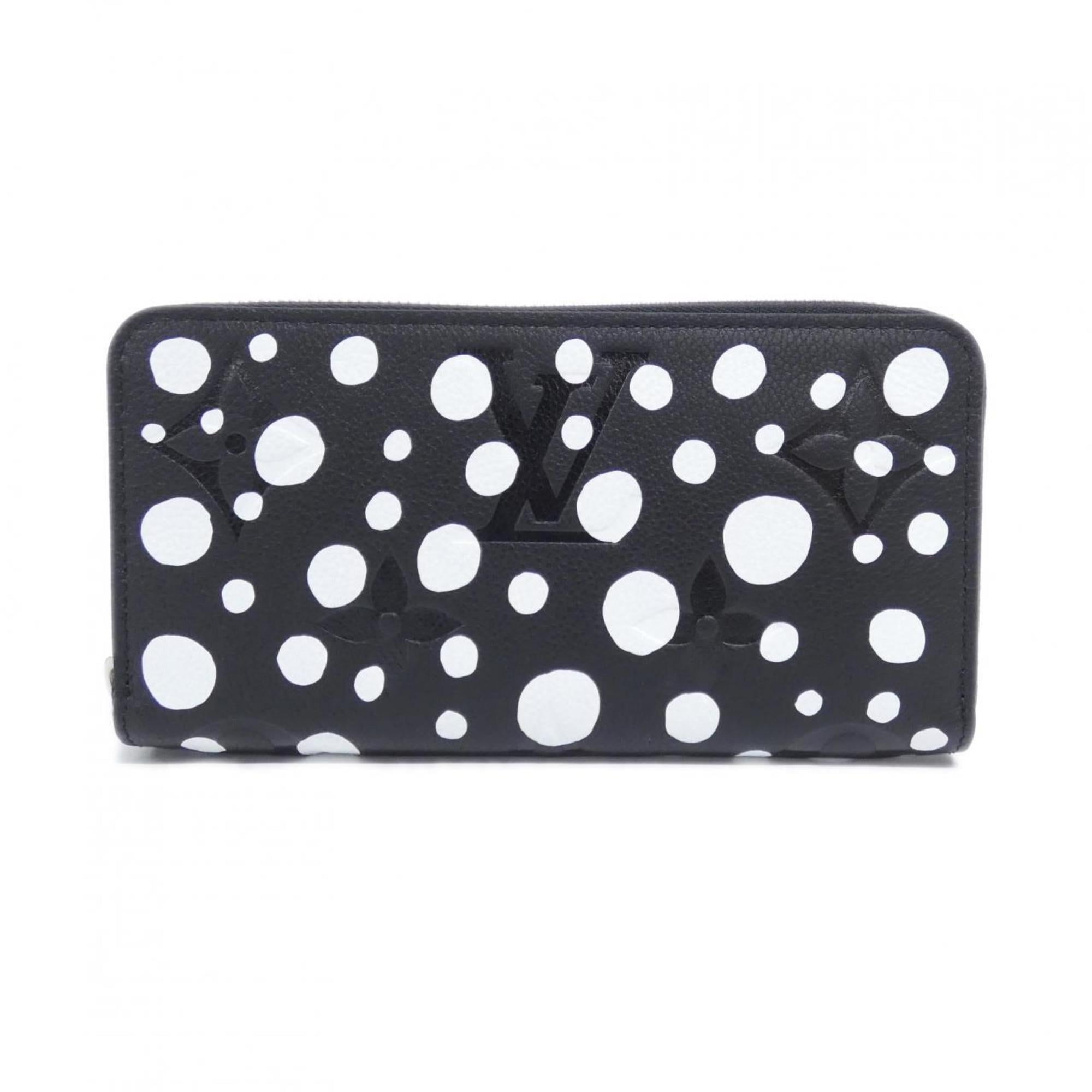 Louis Vuitton Black Leather Long Wallet (Bi-Fold) (Pre-Owned)