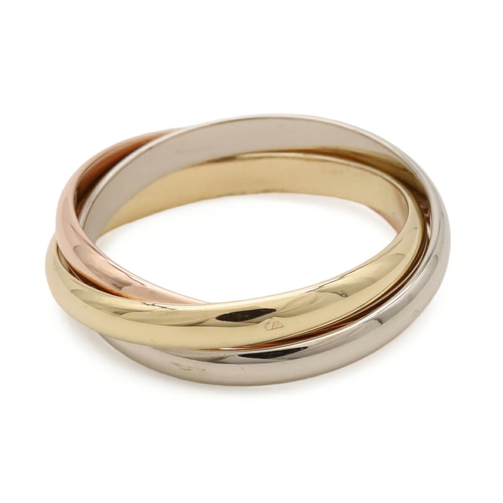 Cartier Trinity Pink Gold White Gold Yellow Gold Yellow Gold (18K) Pink Gold (18K) White Gold (18K) Band Ring (Pre-Owned)