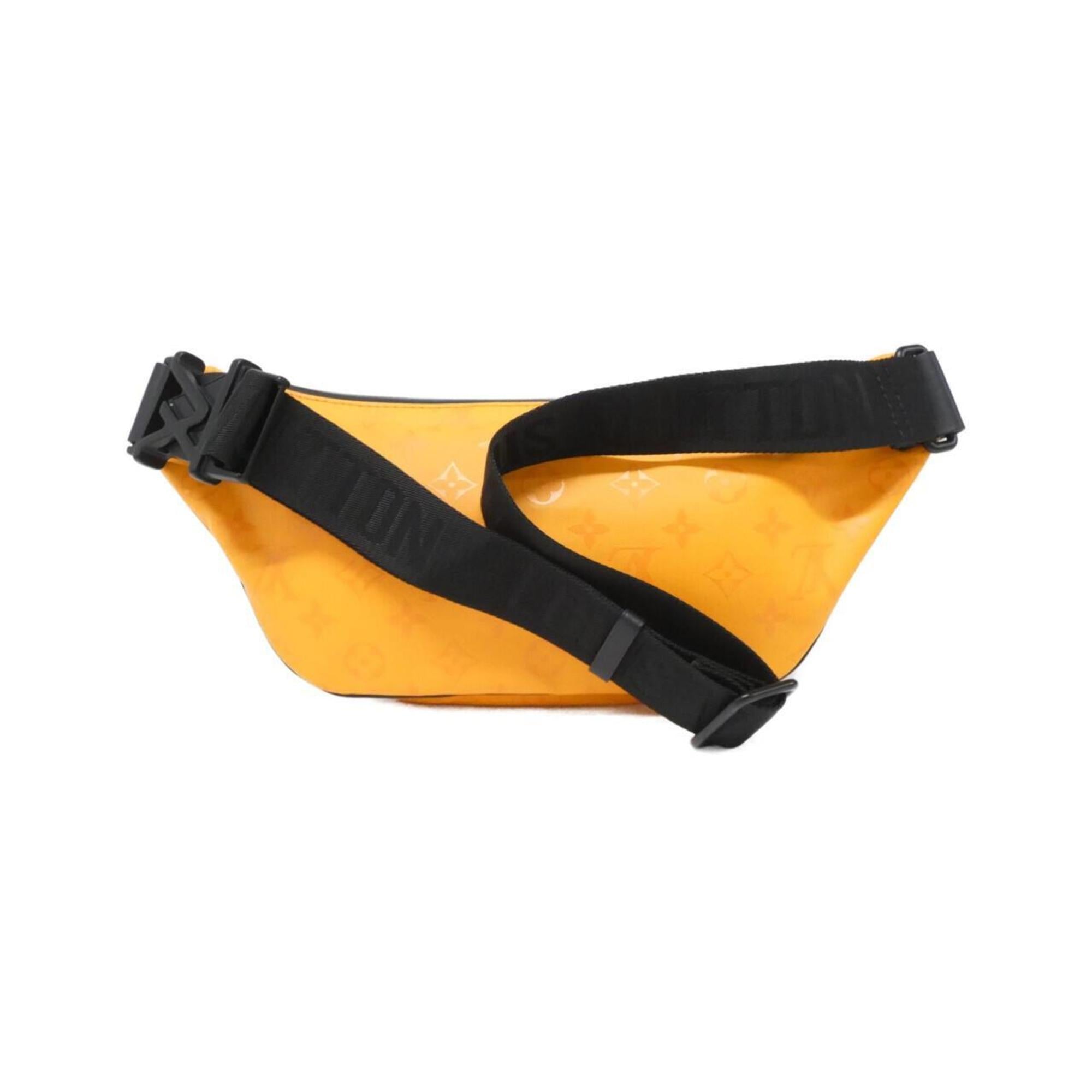 Louis Vuitton Black Orange Coated Canvas Leather Fanny Pack Handbag (Pre-Owned)