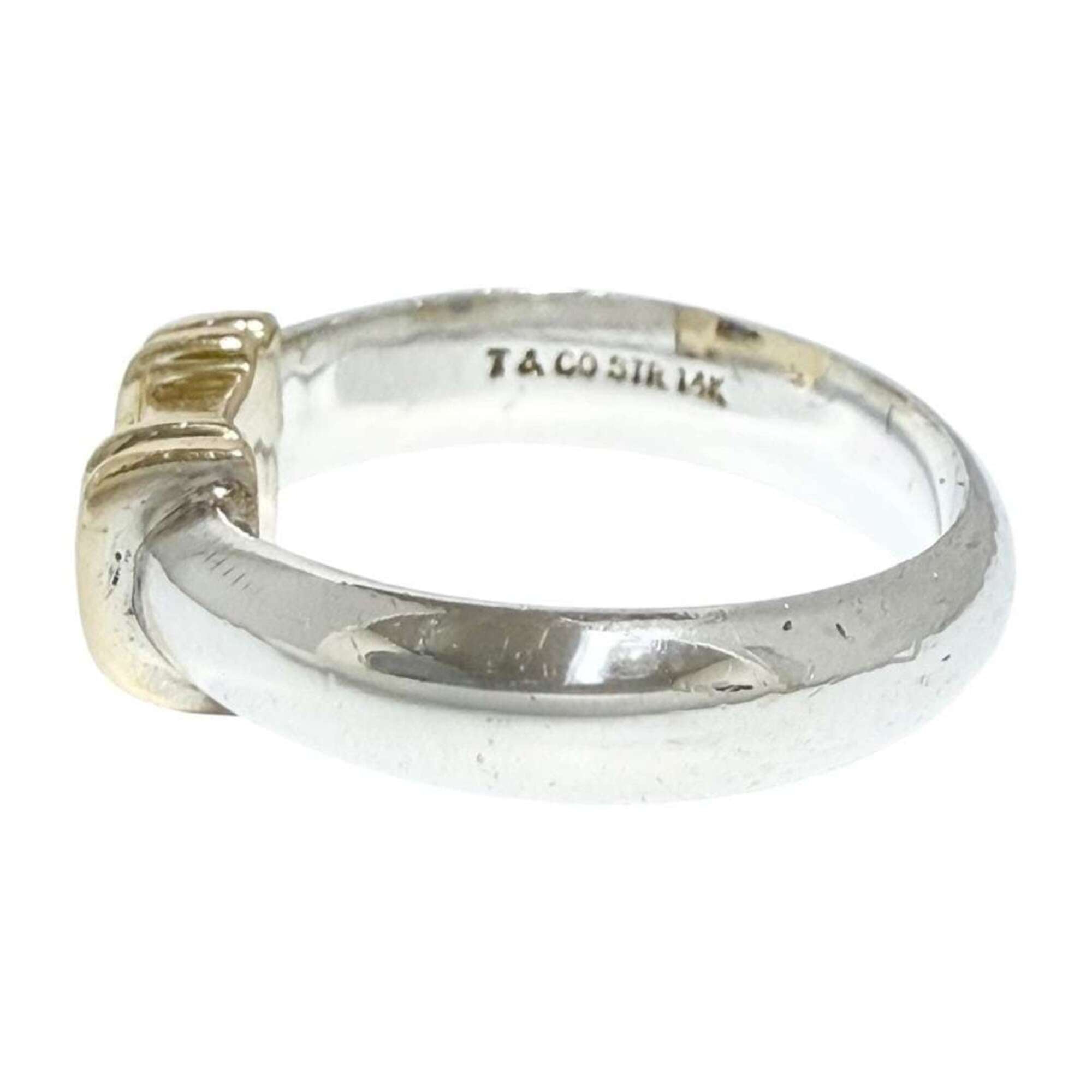 Tiffany Silver 925 Yellow Gold (14K) Band Ring (Pre-Owned)