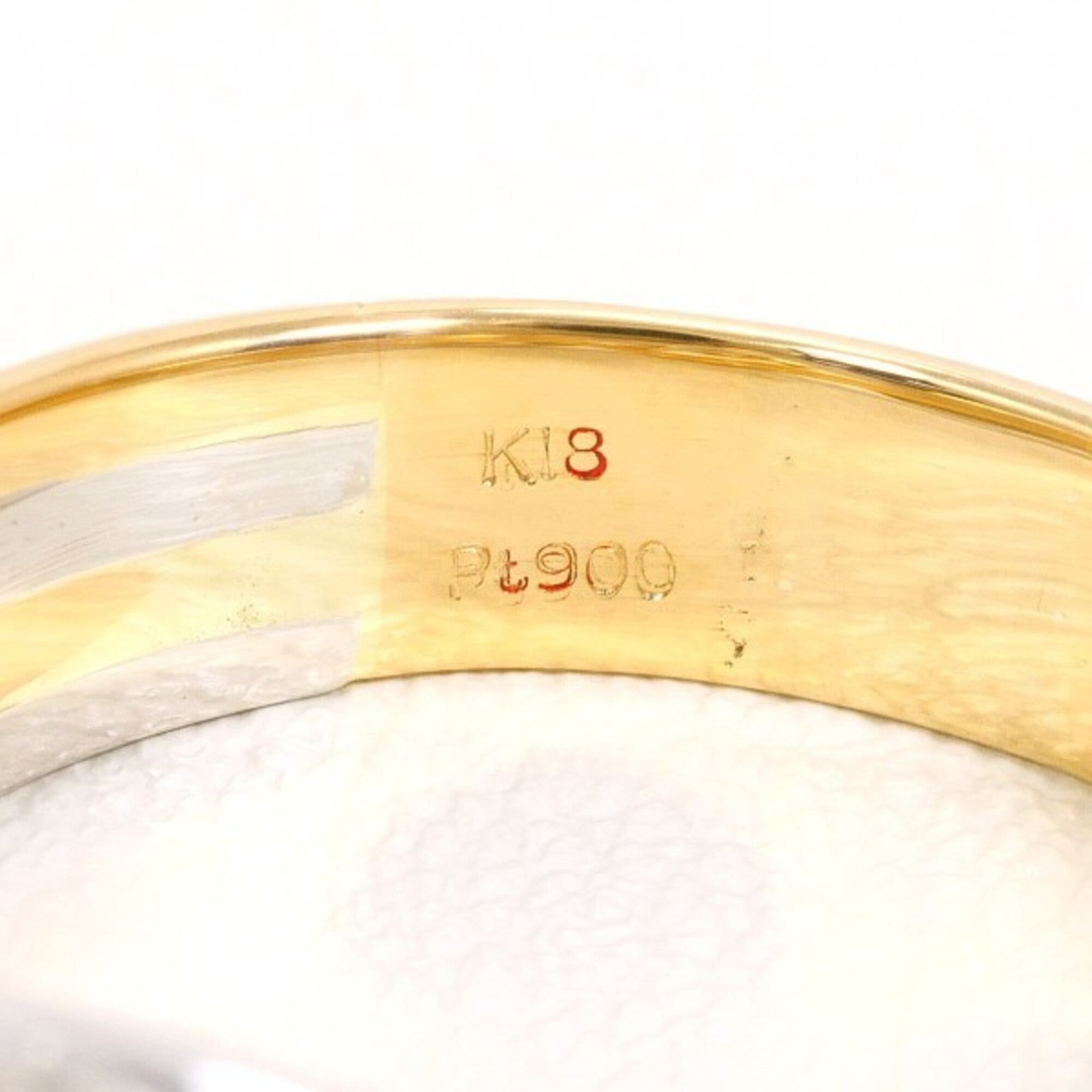 Unbranded Platinum Yellow Gold Yellow Gold (18K) Platinum 900 Band Ring (Pre-Owned)