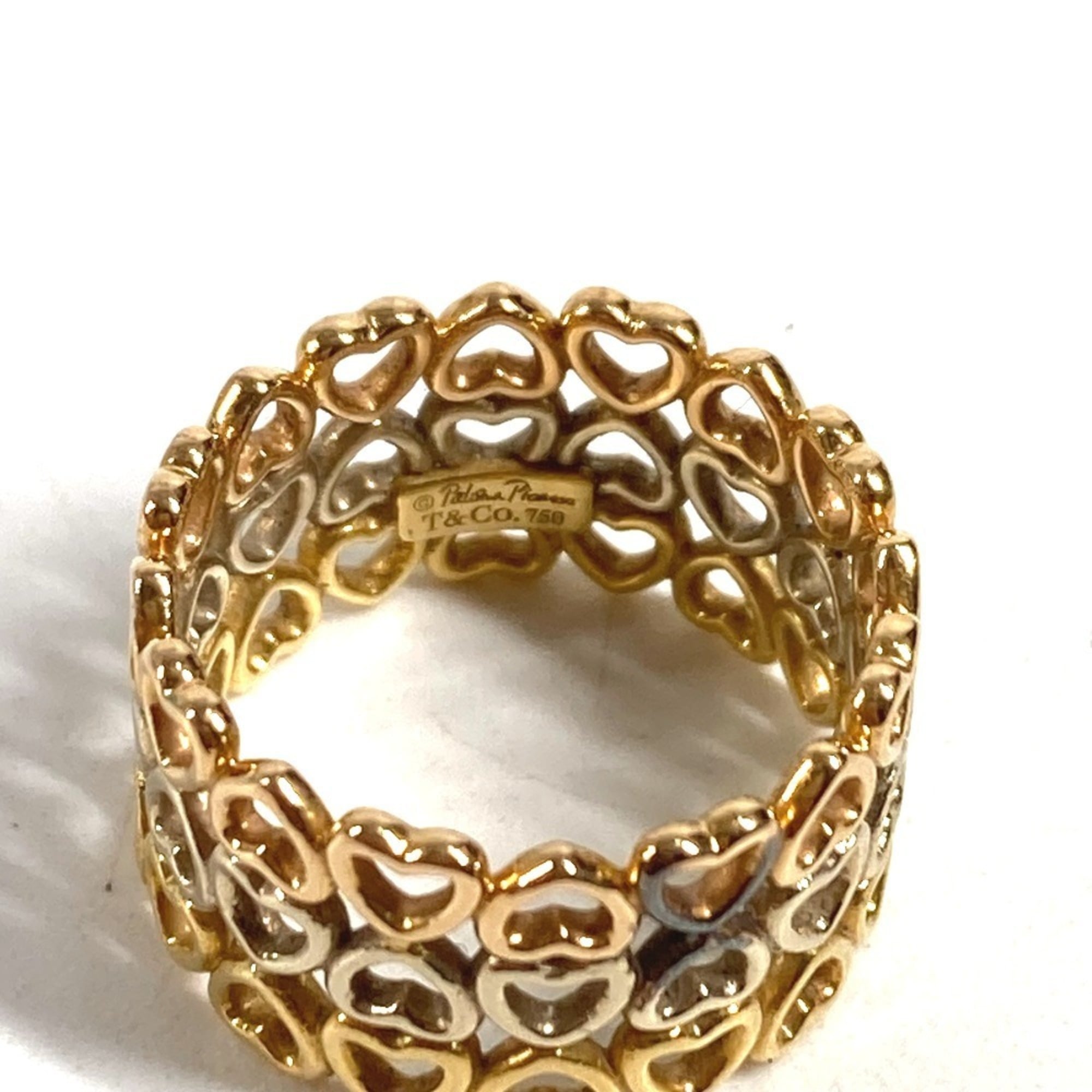 Tiffany Gold Silver Pink Gold Gold (18K) Band Ring (Pre-Owned)