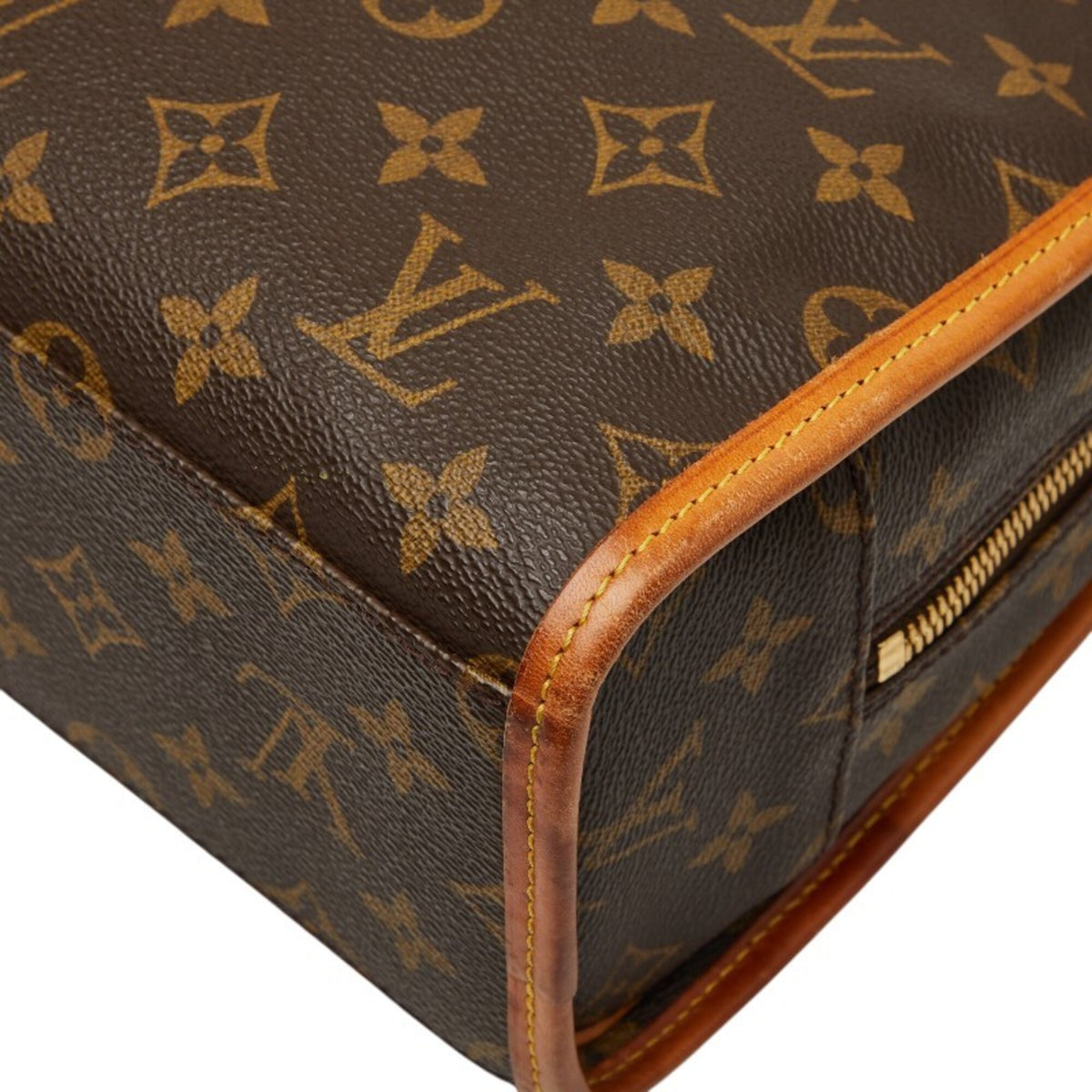Louis Vuitton Brown Pvc Leather Briefcase (Pre-Owned)