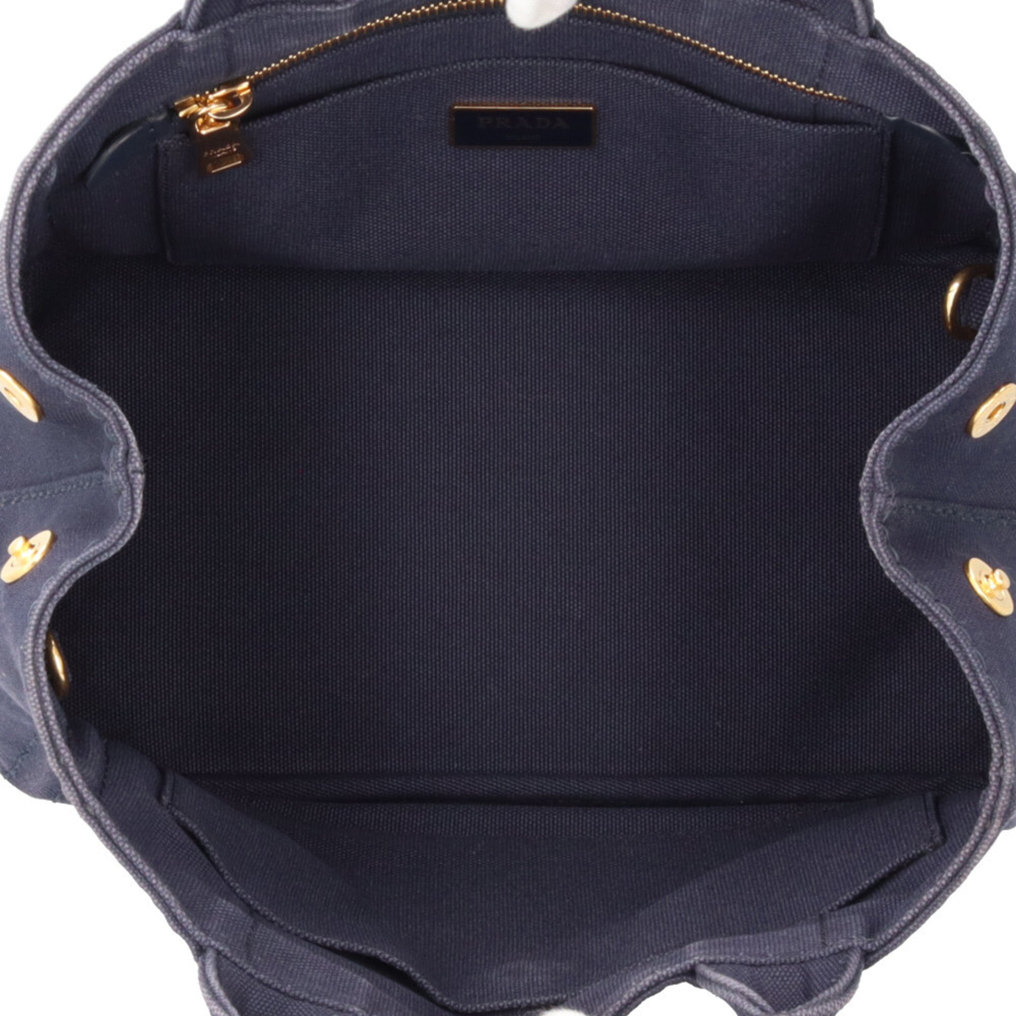 Prada Navy Canvas Shoulder Bag (Pre-Owned)