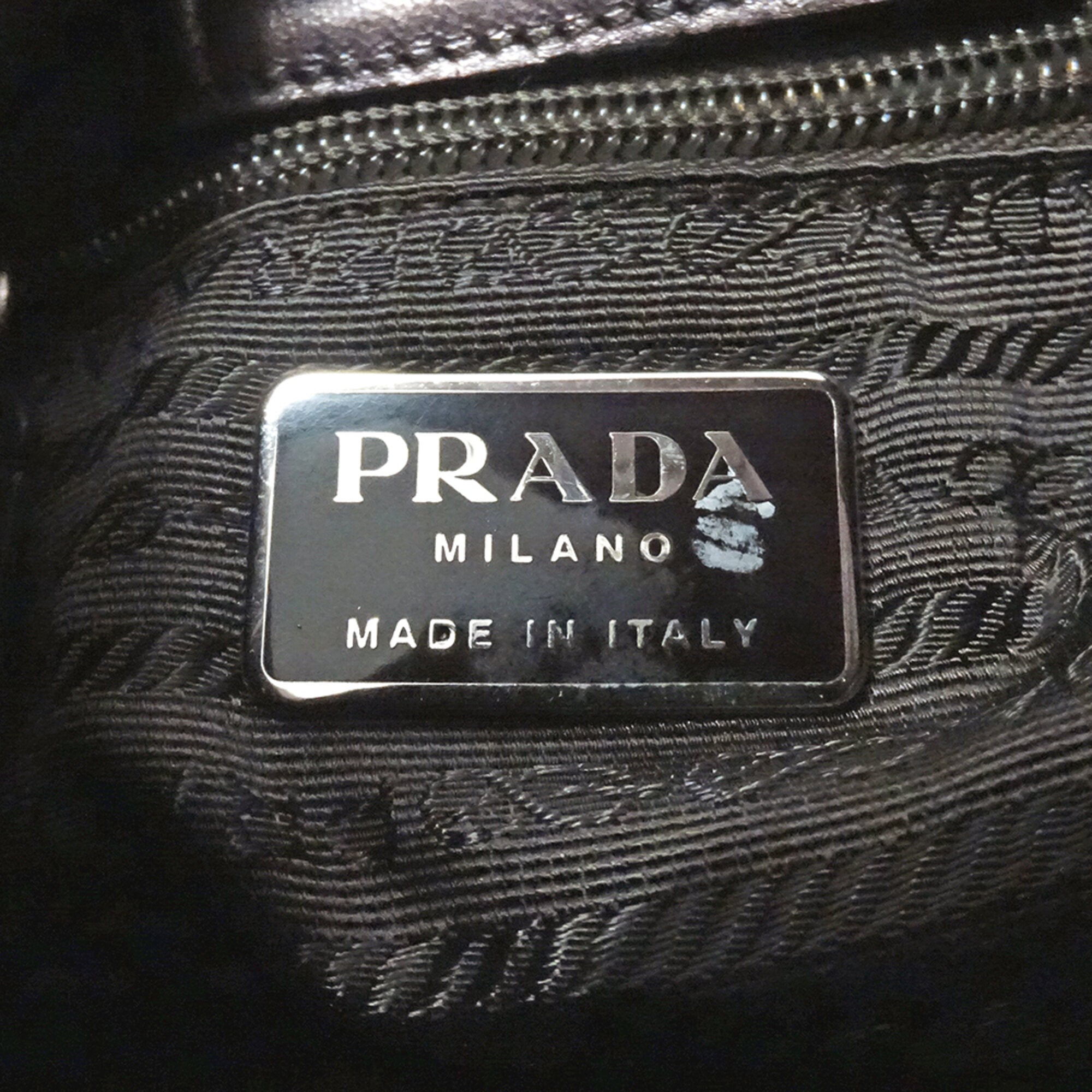 Prada Metallic Purple Leather Shoulder Bag (Pre-Owned)