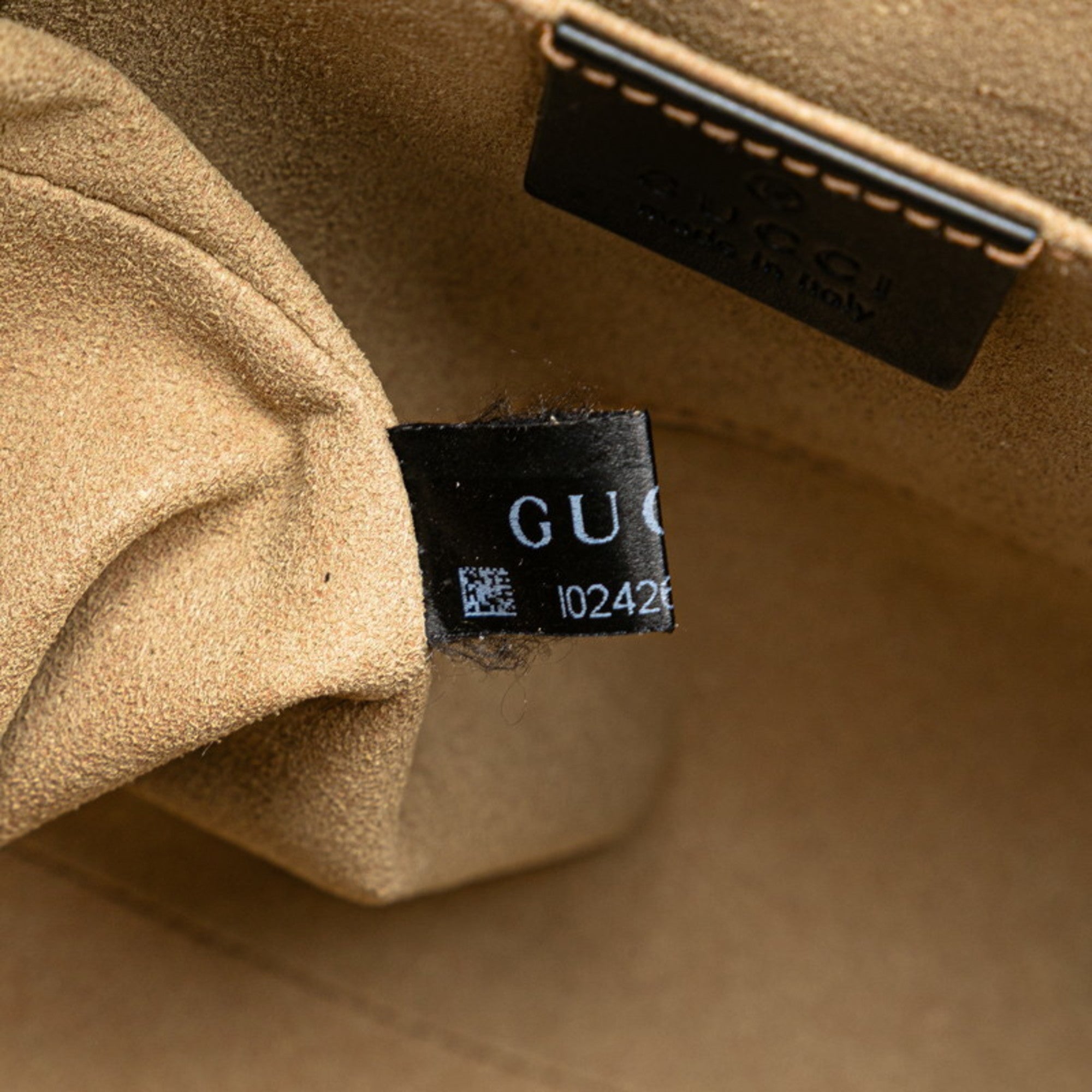 Gucci Beige Black Brown Pvc Leather Backpack (Pre-Owned)