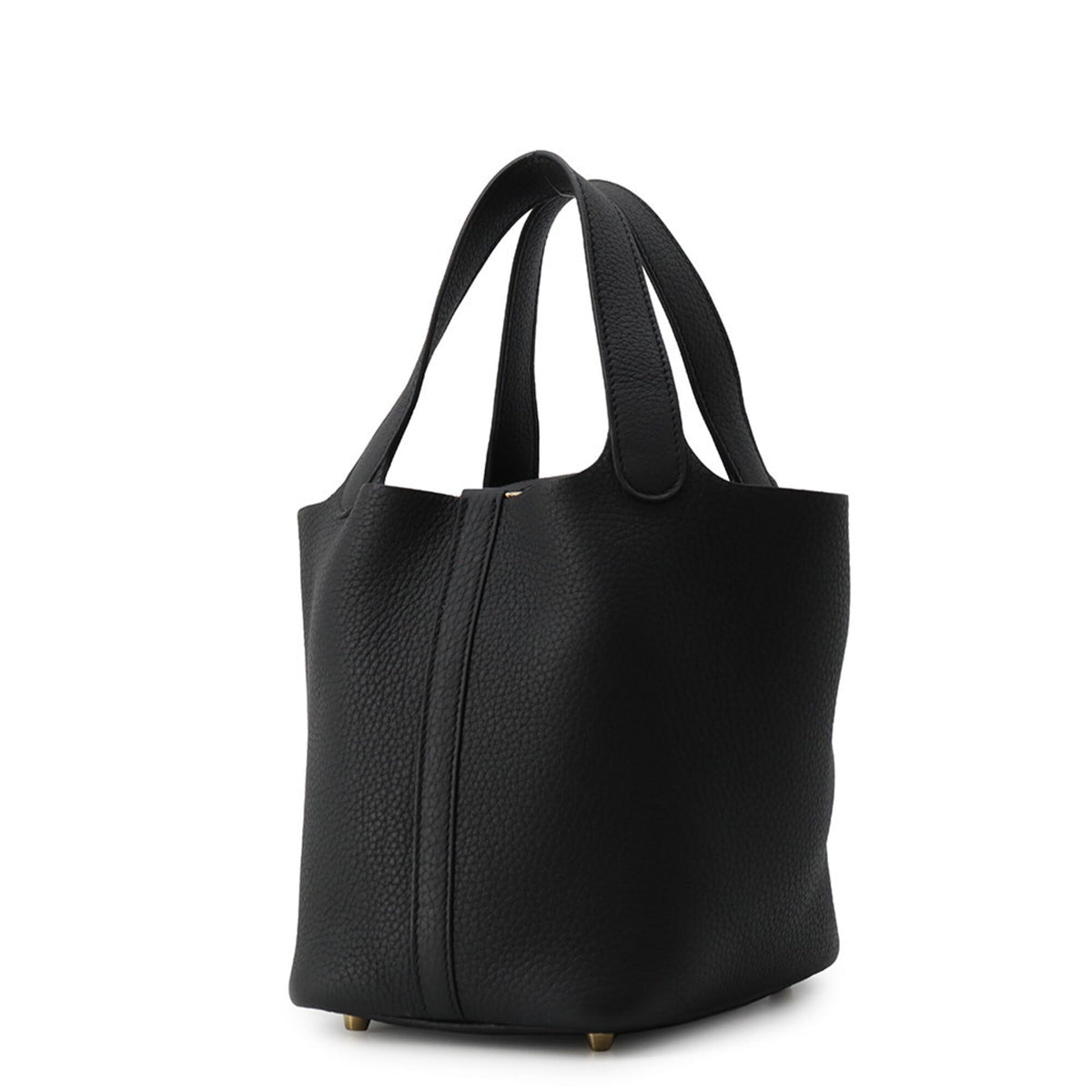 Hermes Picotin Black Taurillon Clemence Leather Handbag (Pre-Owned)