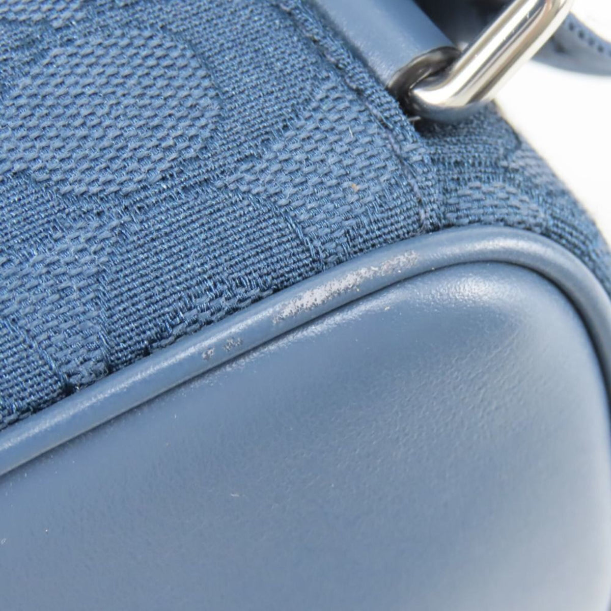 Coach Navy Canvas Leather Backpack (Pre-Owned)