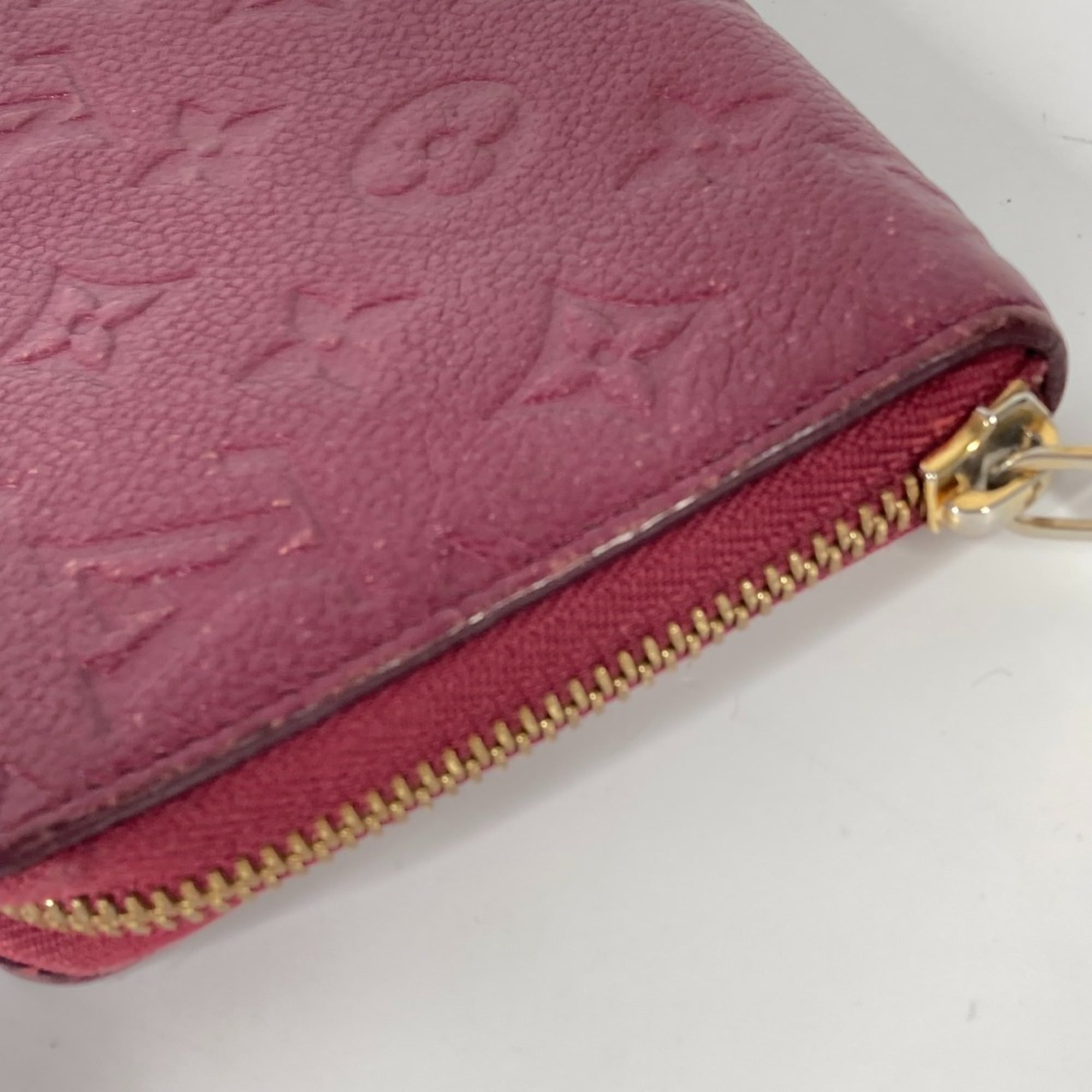 Louis Vuitton Aurore Red Color Monogram Empreinte Leather Long Bill Wallet (Bi-Fold) (Pre-Owned)