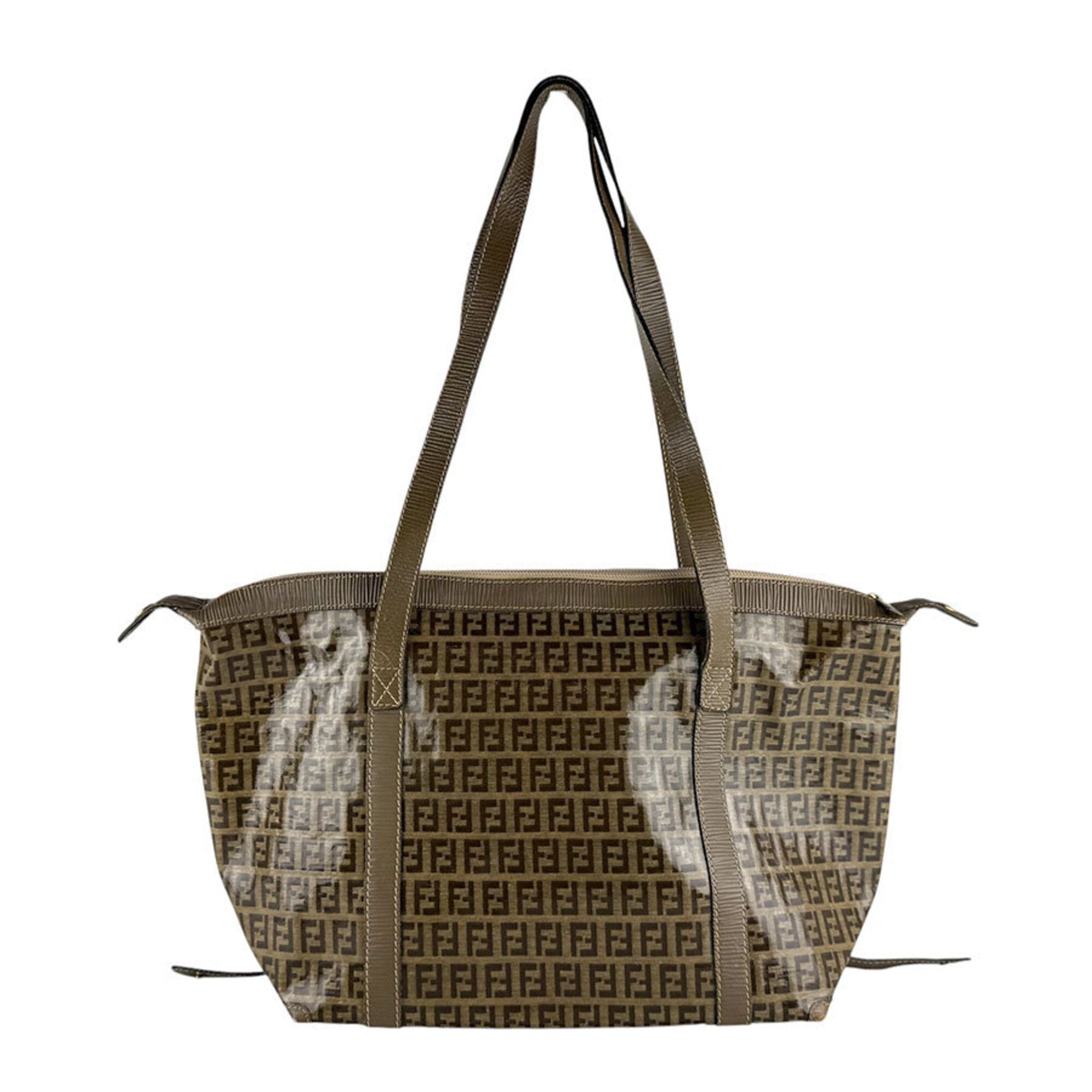 Fendi Brown Pvc Leather Shoulder Bag (Pre-Owned)