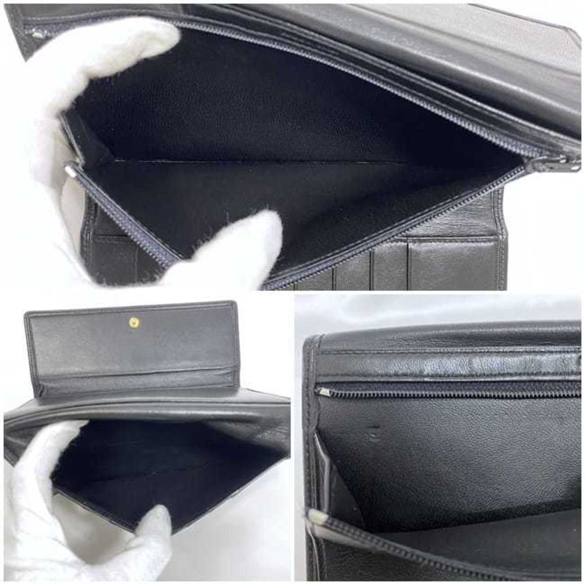 Loewe Black Nappa Leather Leather Wallet (Tri-Fold) (Pre-Owned)