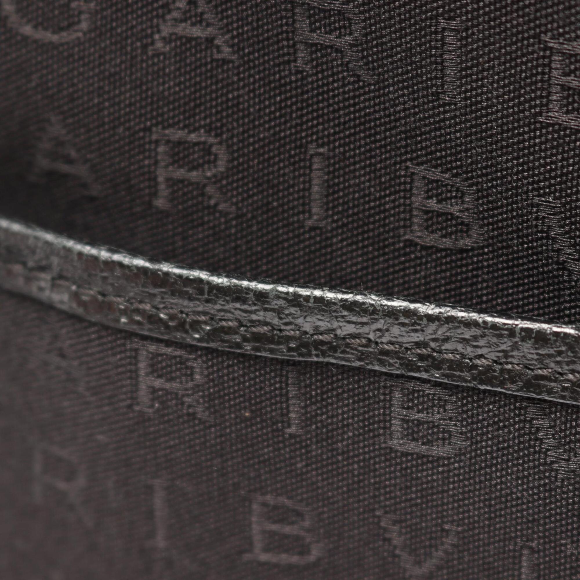 Bvlgari Black Canvas Leather Handbag Tote Bag (Pre-Owned)