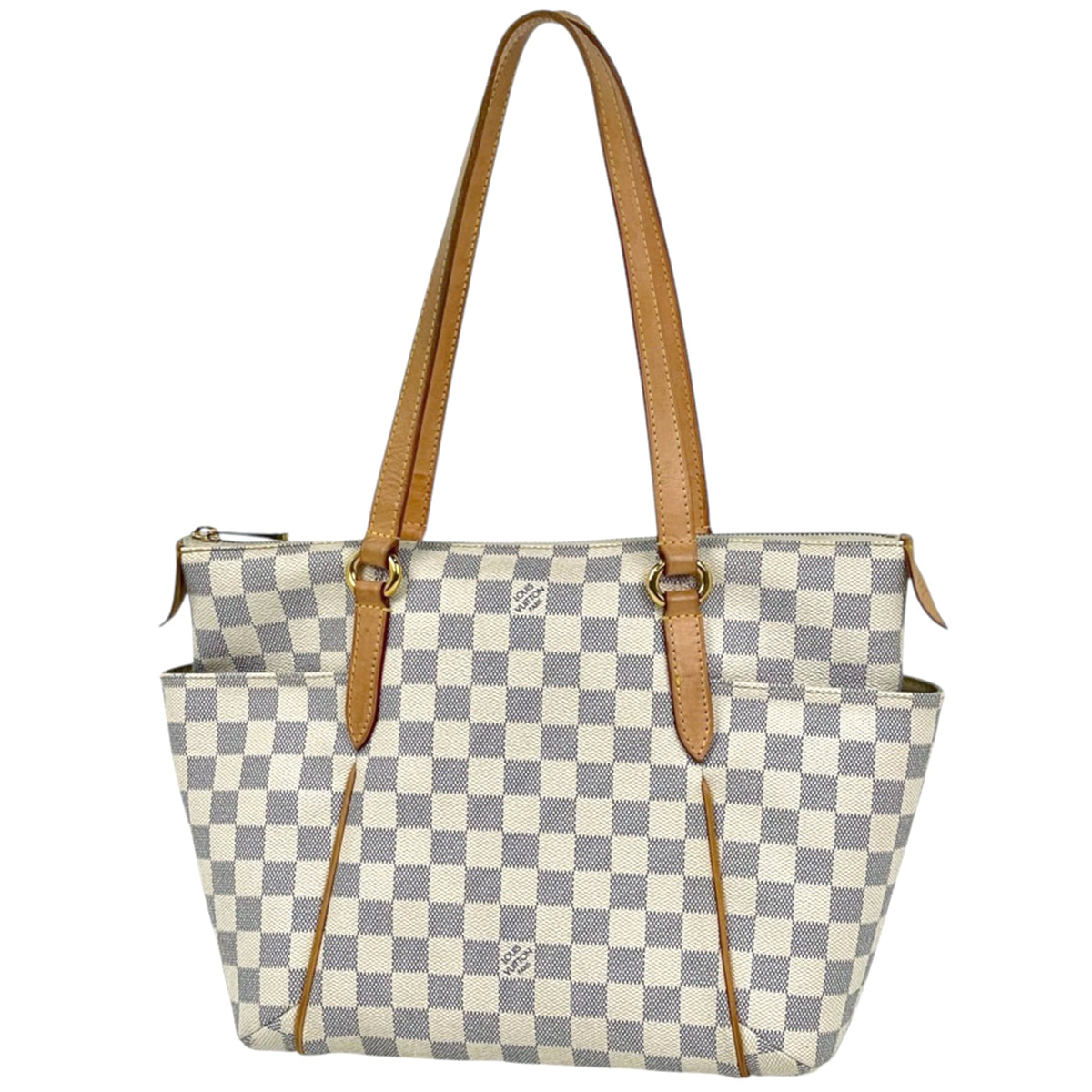 Louis Vuitton White Damier Azur Shoulder Bag Tote Bag (Pre-Owned)