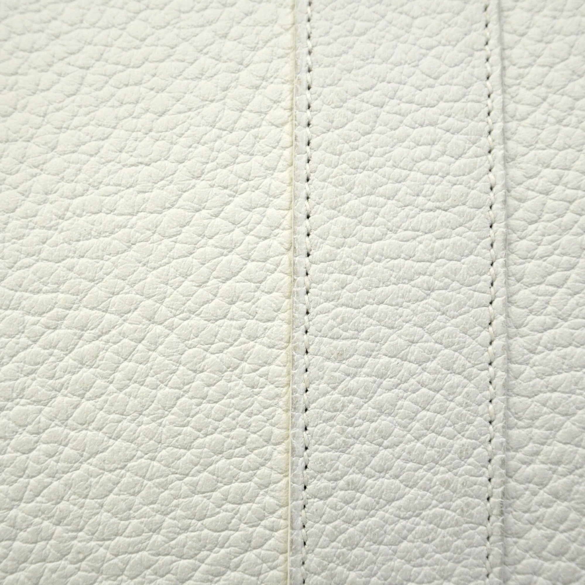Hermes White Yellow Toile Officier Tote Bag (Pre-Owned)