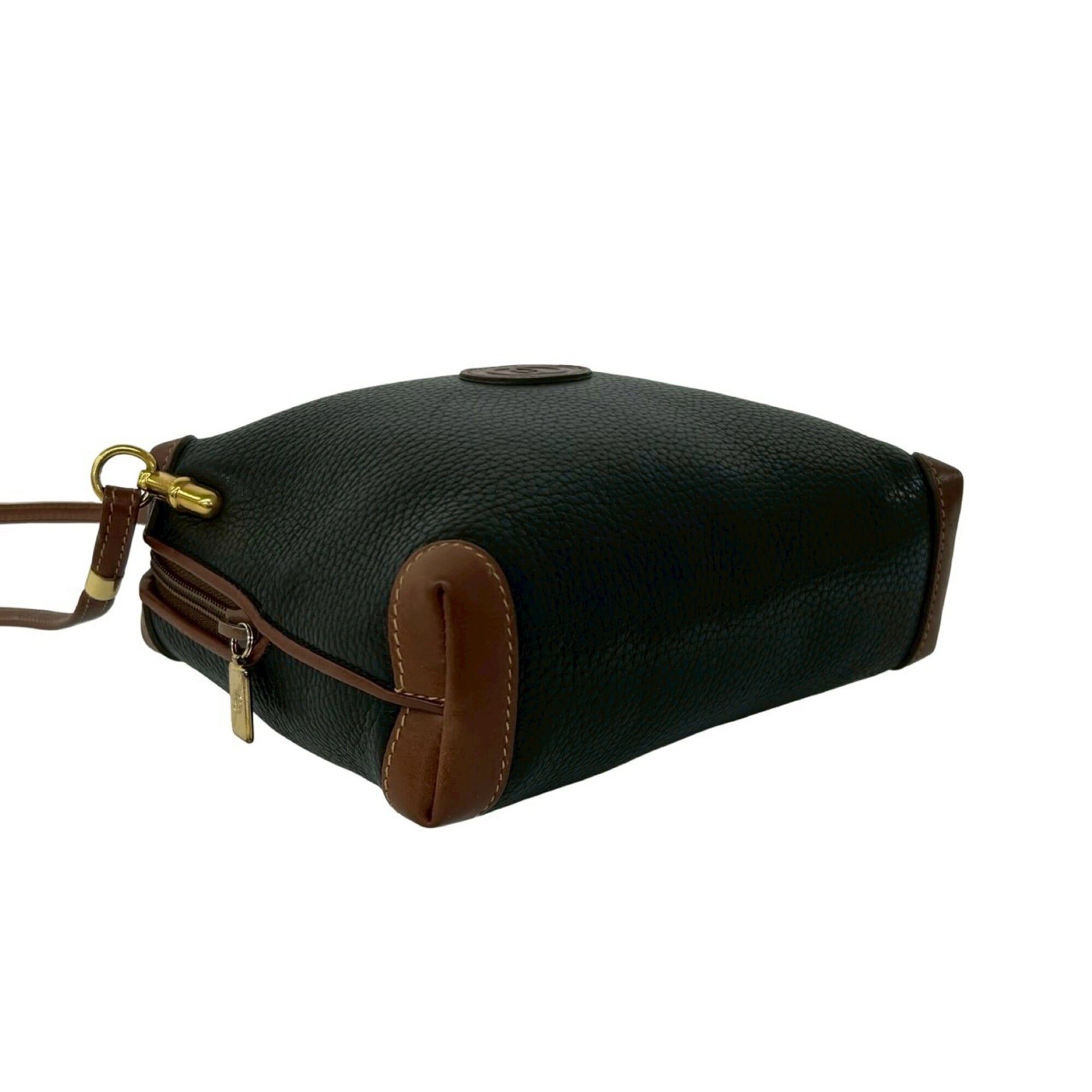 Gucci Black Brown Leather Pochette Shoulder Bag (Pre-Owned)