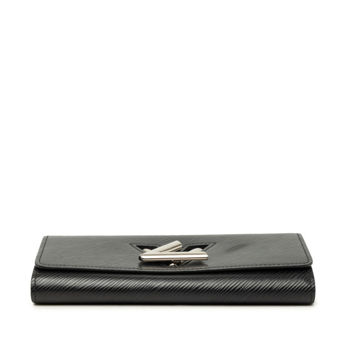 Louis Vuitton Black Noir Leather Long Wallet (Bi-Fold) (Pre-Owned)