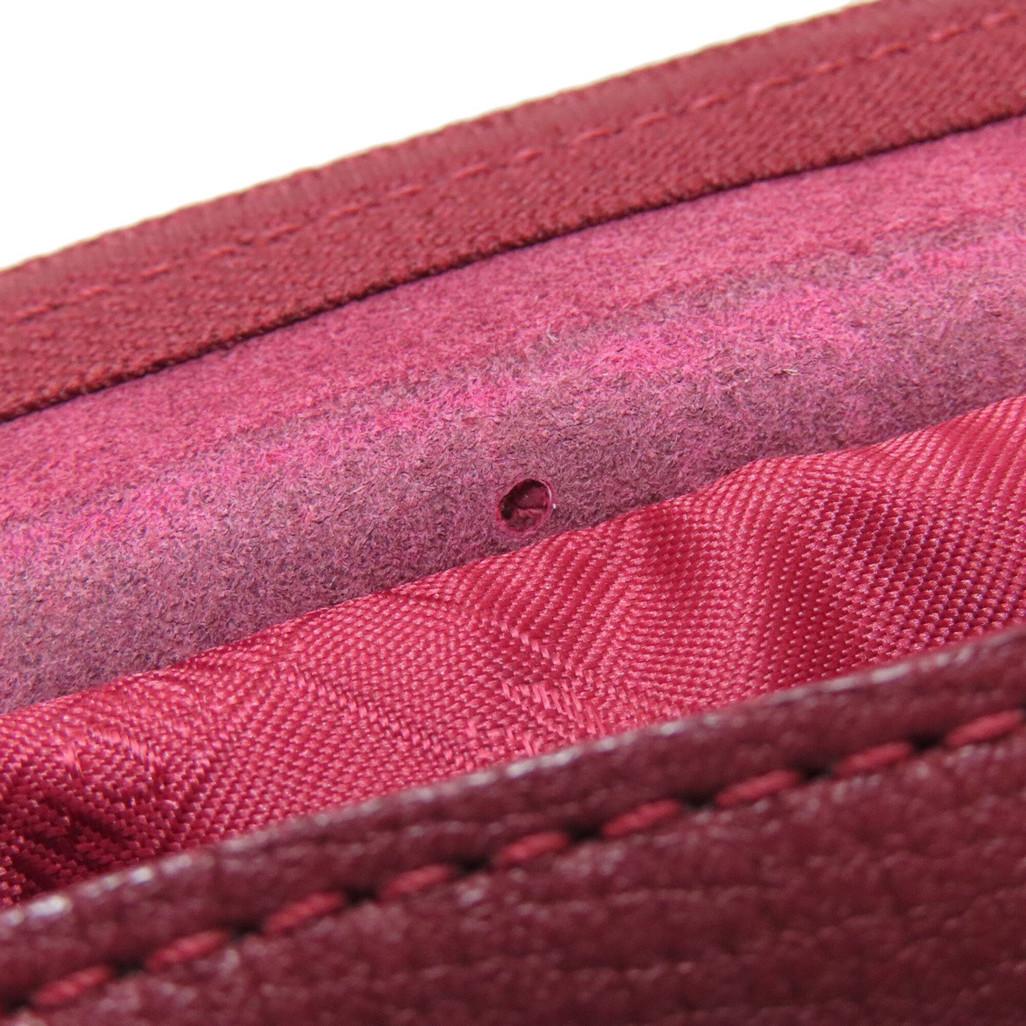 Longchamp Red Color Leather Shoulder Bag (Pre-Owned)