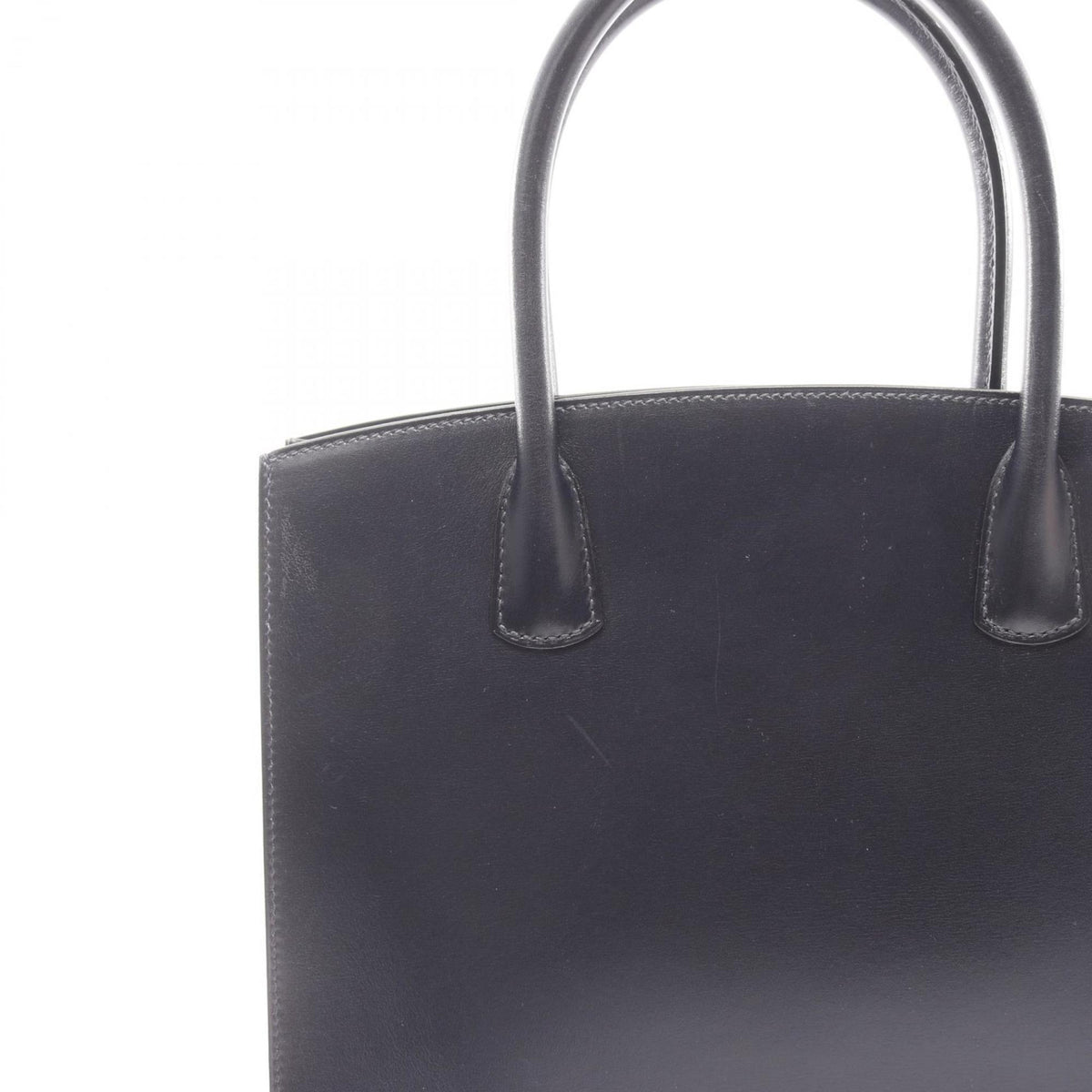Hermes Indigo Blue Navy Box Calf Leather Handbag (Pre-Owned)