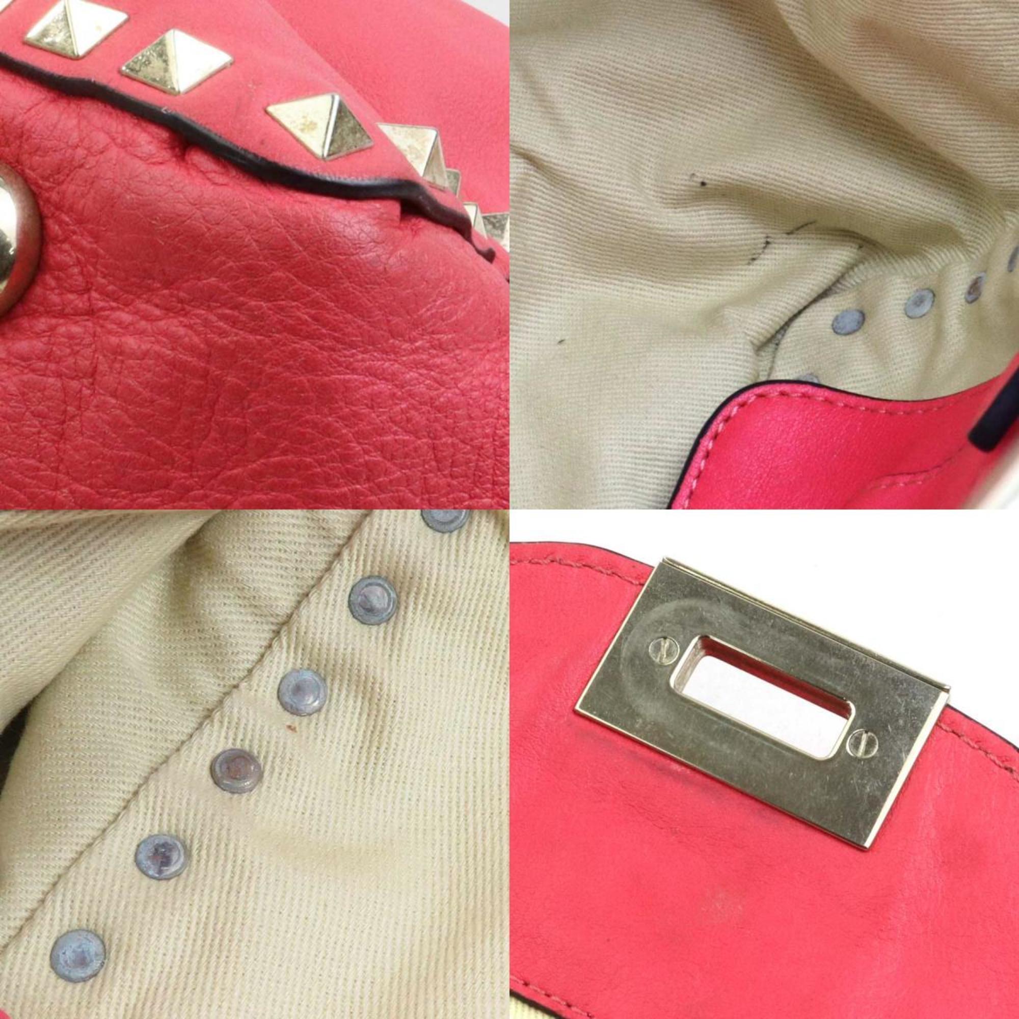 Valentino Garavani Pink Leather Handbag Shoulder Bag (Pre-Owned)